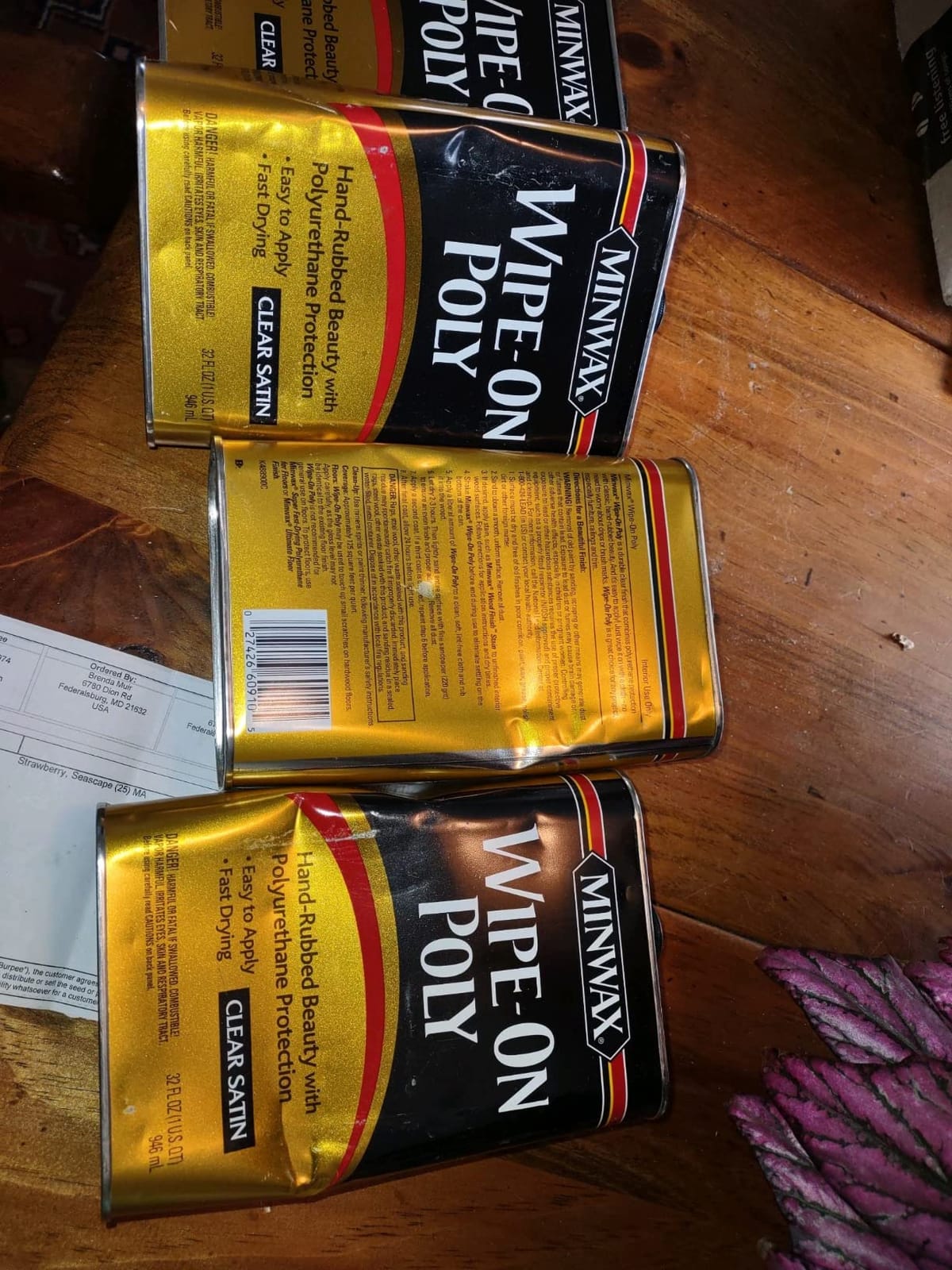 Minwax Oil-Based Wipe-On Polyurethane, 1 Quart, Satin customer photo 2
