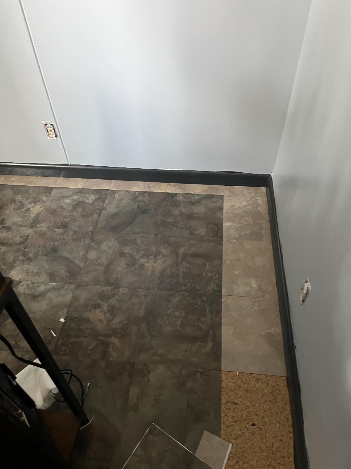 Nexus Peel & Stick Vinyl Floor Tiles, 20-Pack, 12 x 12 in, Black | Decorative Tile Format: Dimensional Tile Texture Adds Coordinated Finish Detail. customer photo 1