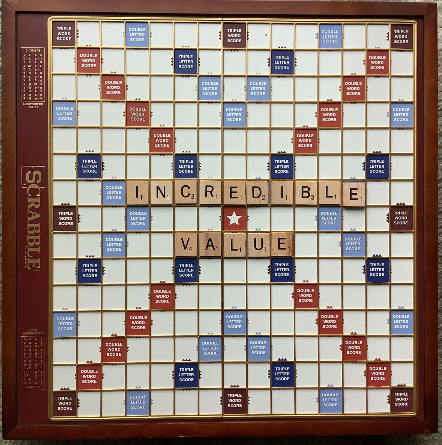 WS Game Company Scrabble Giant Deluxe Edition Rotating Wooden Board Game - Classic Word Game, Oversized Game Board, Turntable, Raised Tile Grid customer photo 2