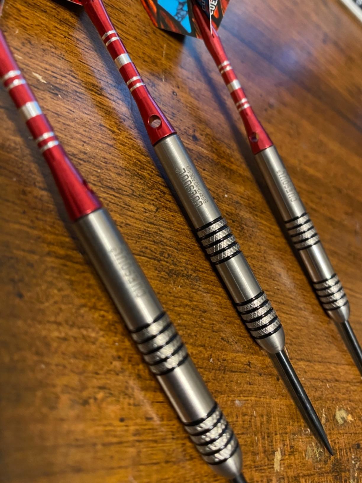 CUESOUL 22/24/26 Grams Tungsten Steel Tip Darts Set 95% Tungsten customer photo 2