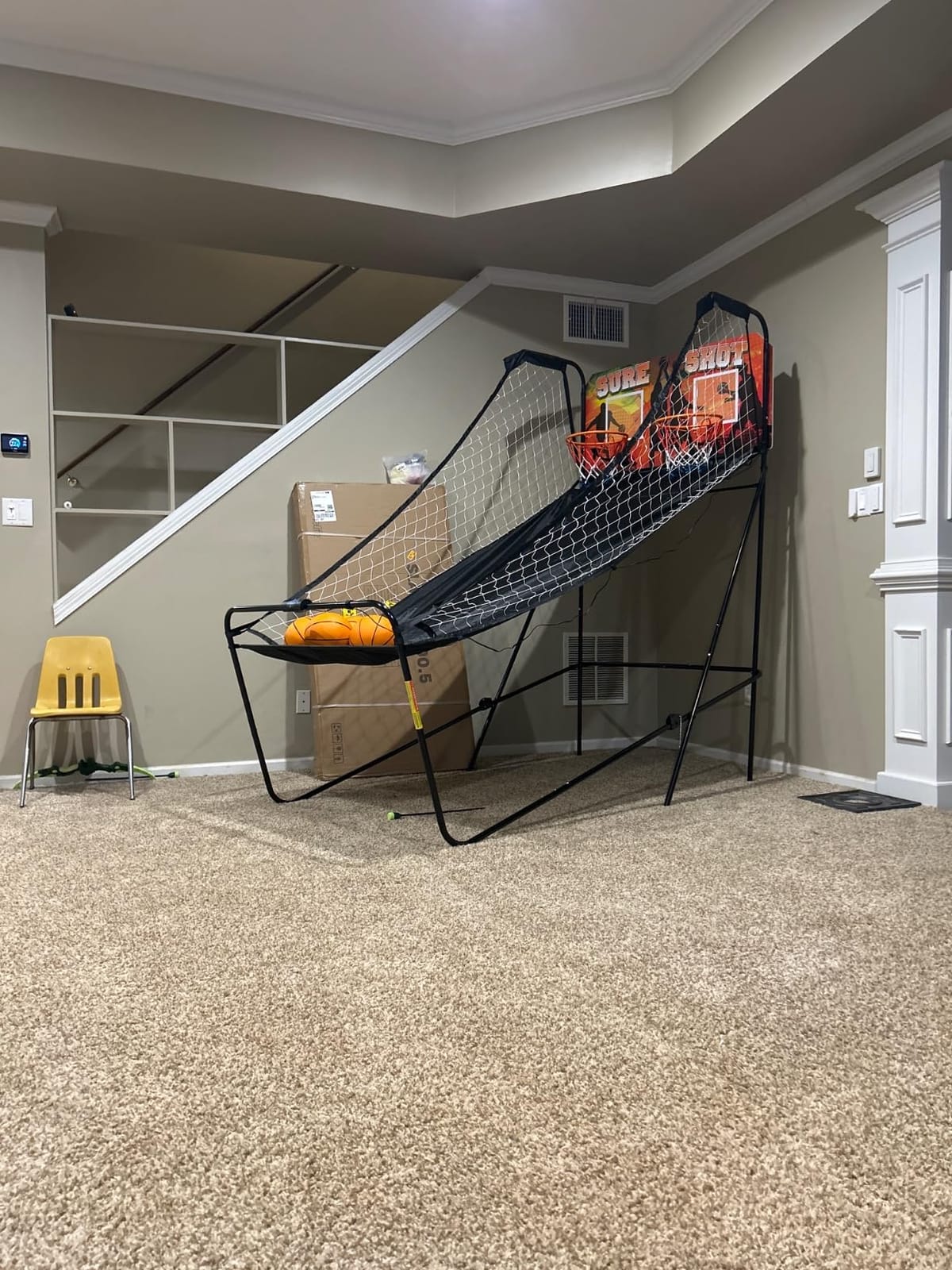 Hathaway Sure Shot 81-in Dual Basketball Arcade Game for Game Room - with LED Scoring, Foldable Indoor Basketball Game Design, Steel Frame, 8 Game Modes, Pump & Dual Hoops customer photo 1