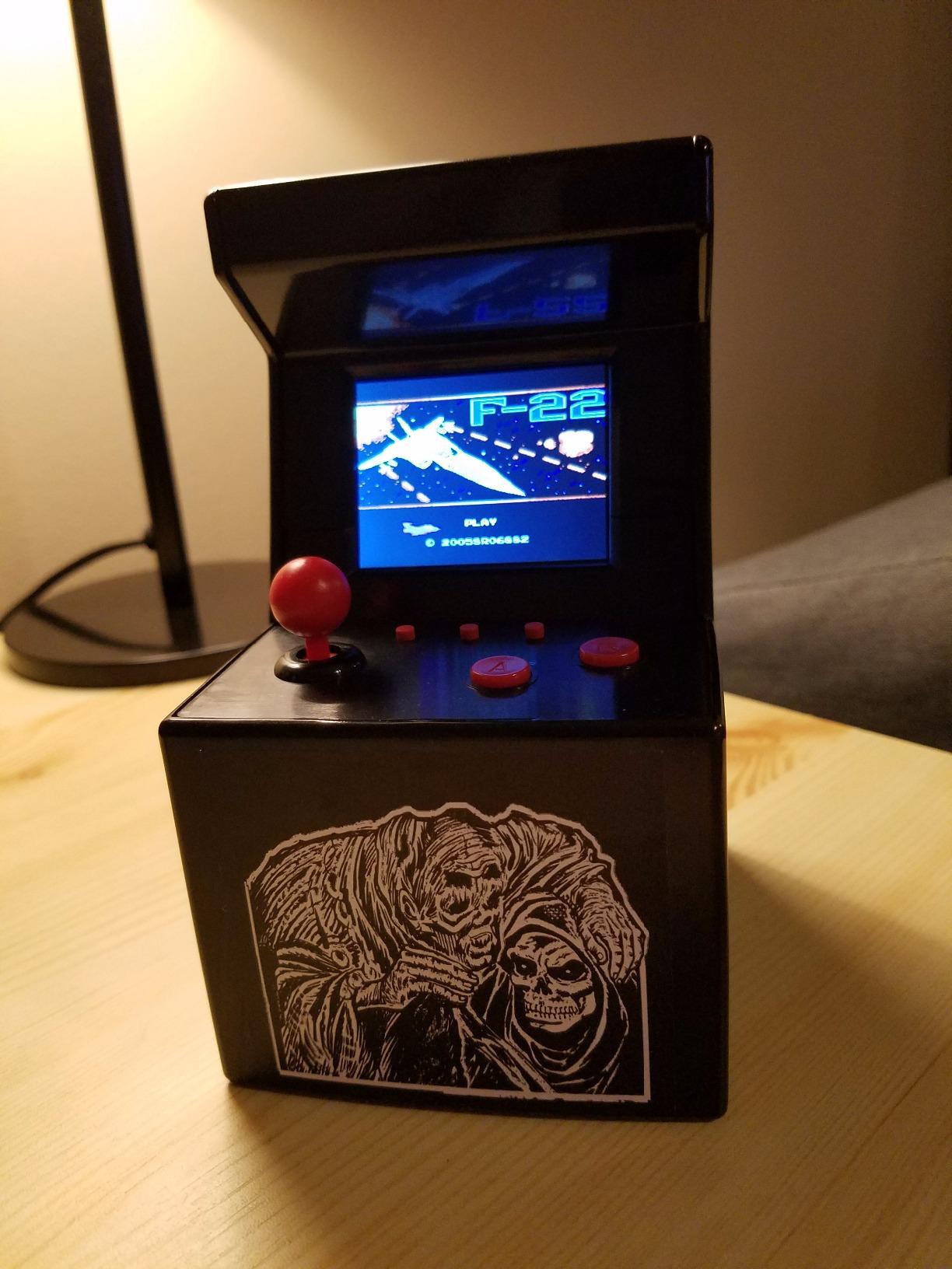 My Arcade Retro Machine Playable Mini Arcade: 200 Retro Style Games Built In, 5.75 Inch Tall, Powered by AA Batteries, 2.5 Inch Color Display, Speaker, Volume Control customer photo 1