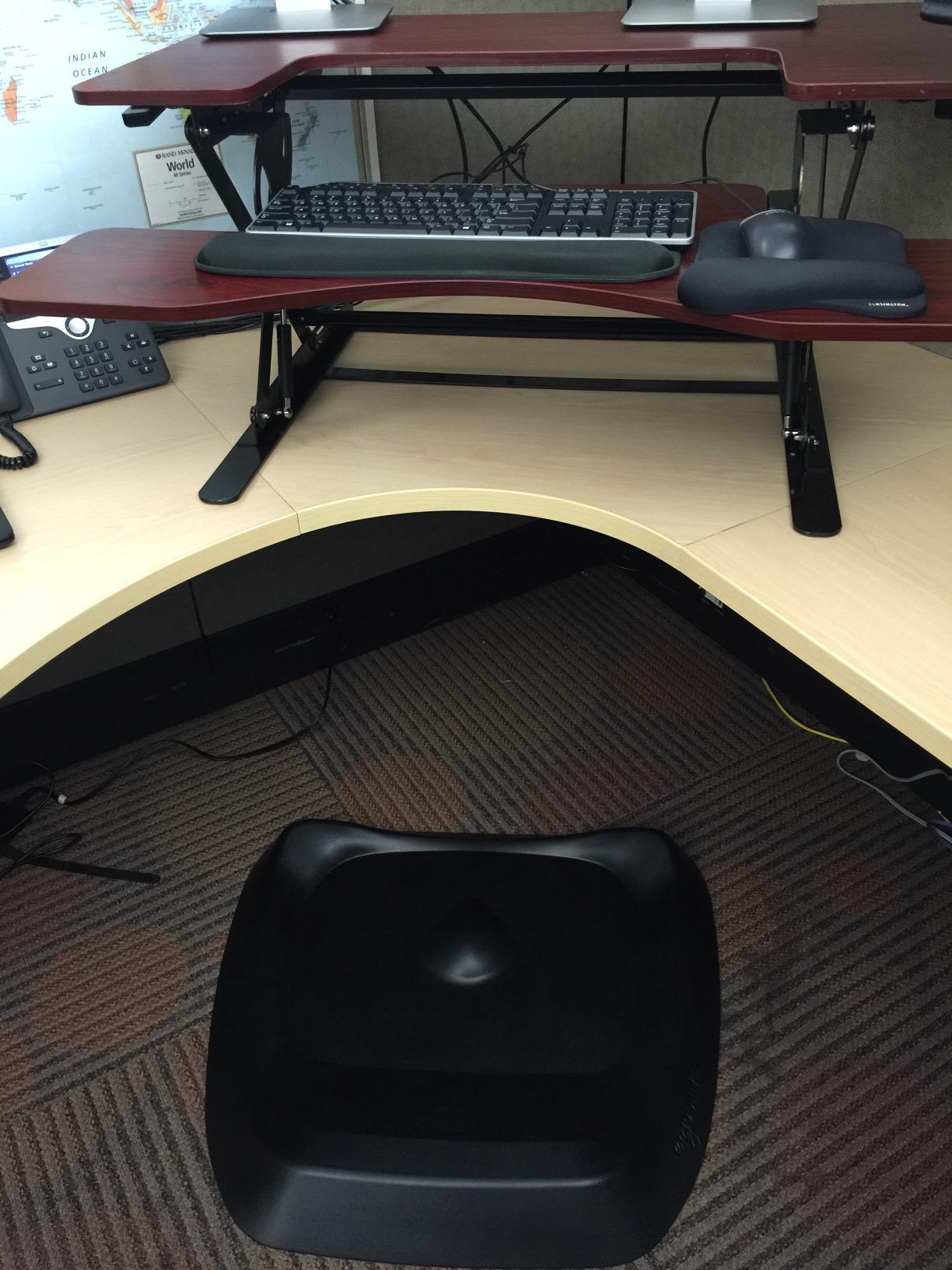 The Standing Desk Mat - Topo by Ergodriven | Premium Not-Flat Anti-Fatigue Standing Desk Mat with Calculated Terrain (Obsidian Black) customer photo 2