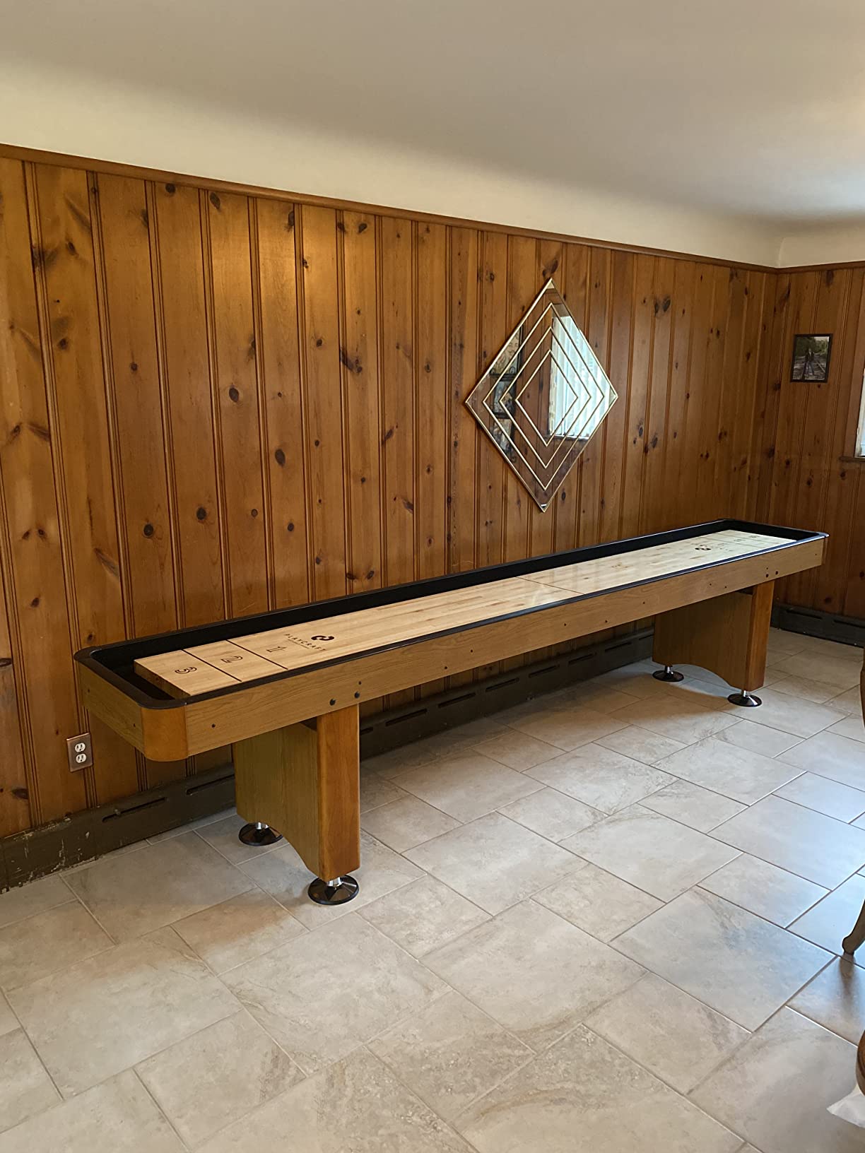 Playcraft Woodbridge Shuffleboard Table with Storage Cabinet - Shuffle Board Game Table Set with Pro Style Climate Adjusters customer photo 1