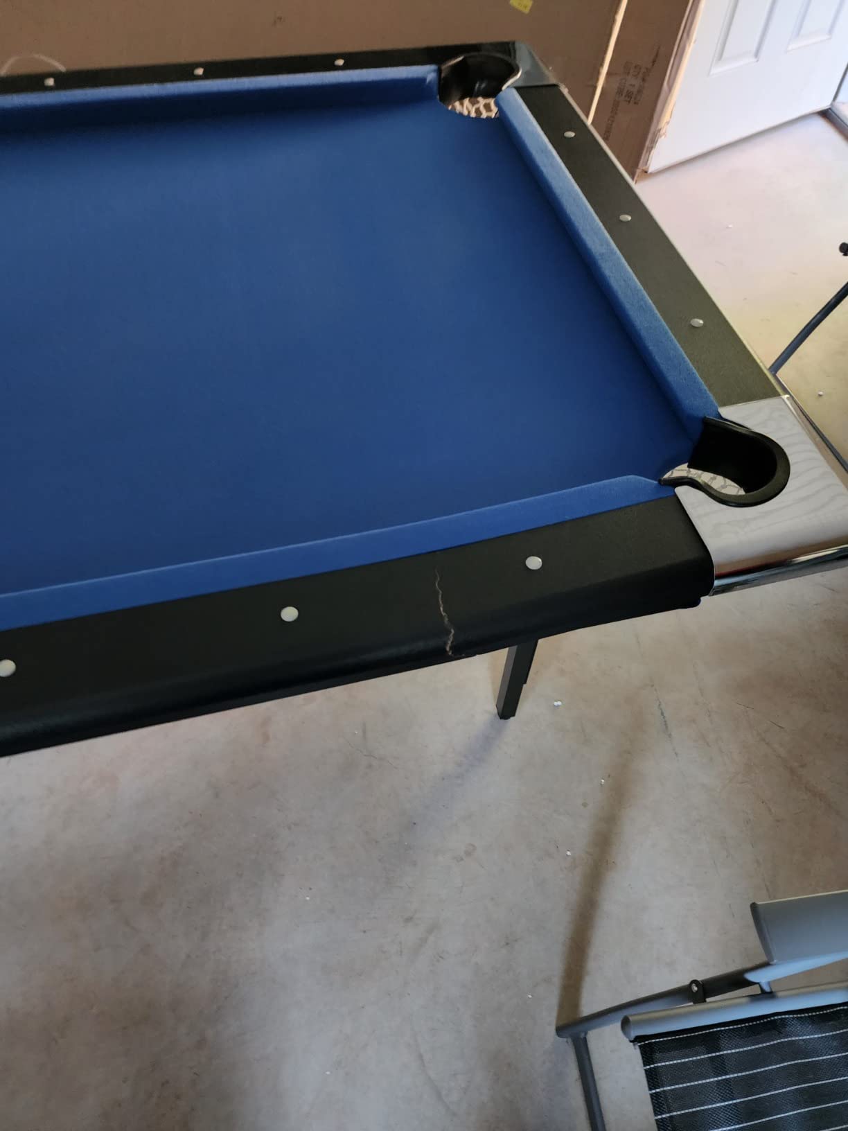 Fairmont Folding Pool Table for Family & Home Use Includes Full Set of Billiard Balls, Cues, Chalk, Triangle and Carrying Bag, Portable Space-Saving Table customer photo 2