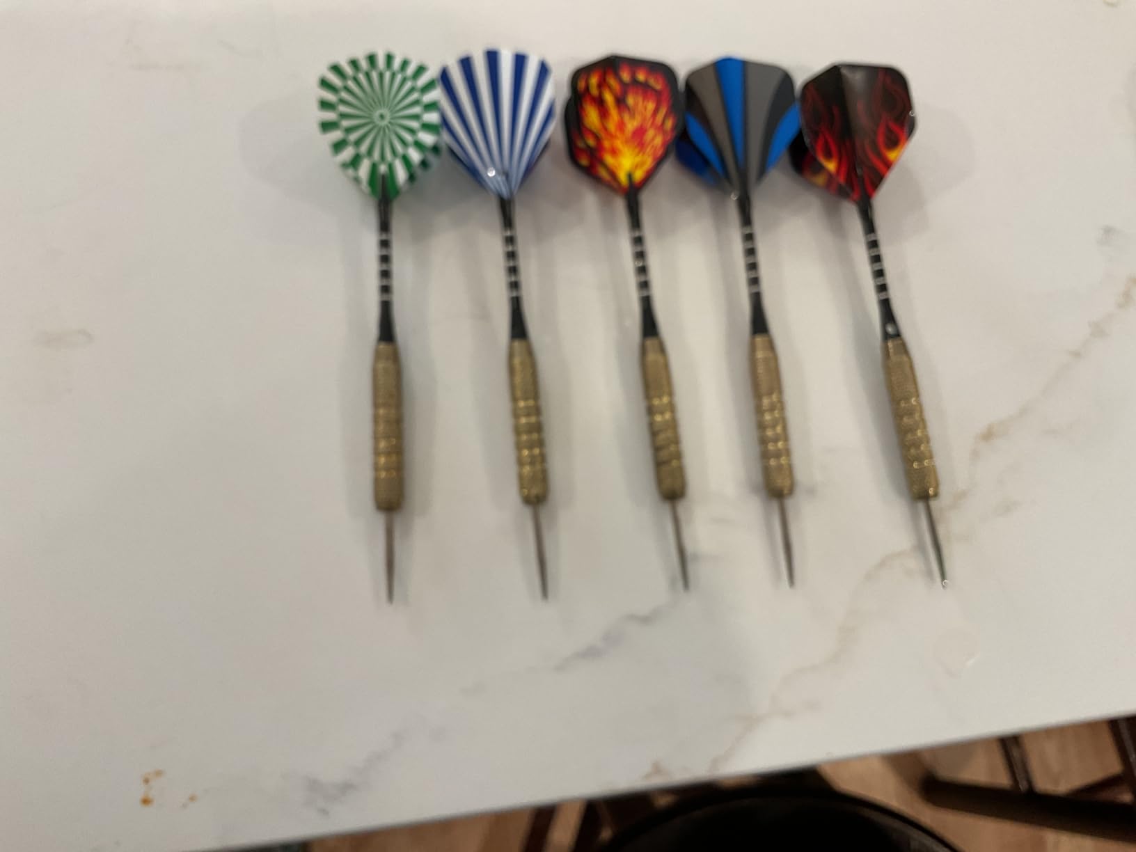 15 Pack Steel Tip Darts 18 Grams, Professional Darts Metal Tip Set with Aluminum Shafts, Standard Flights, Rubber O'Rings and Extra Dart Sharpener customer photo 1