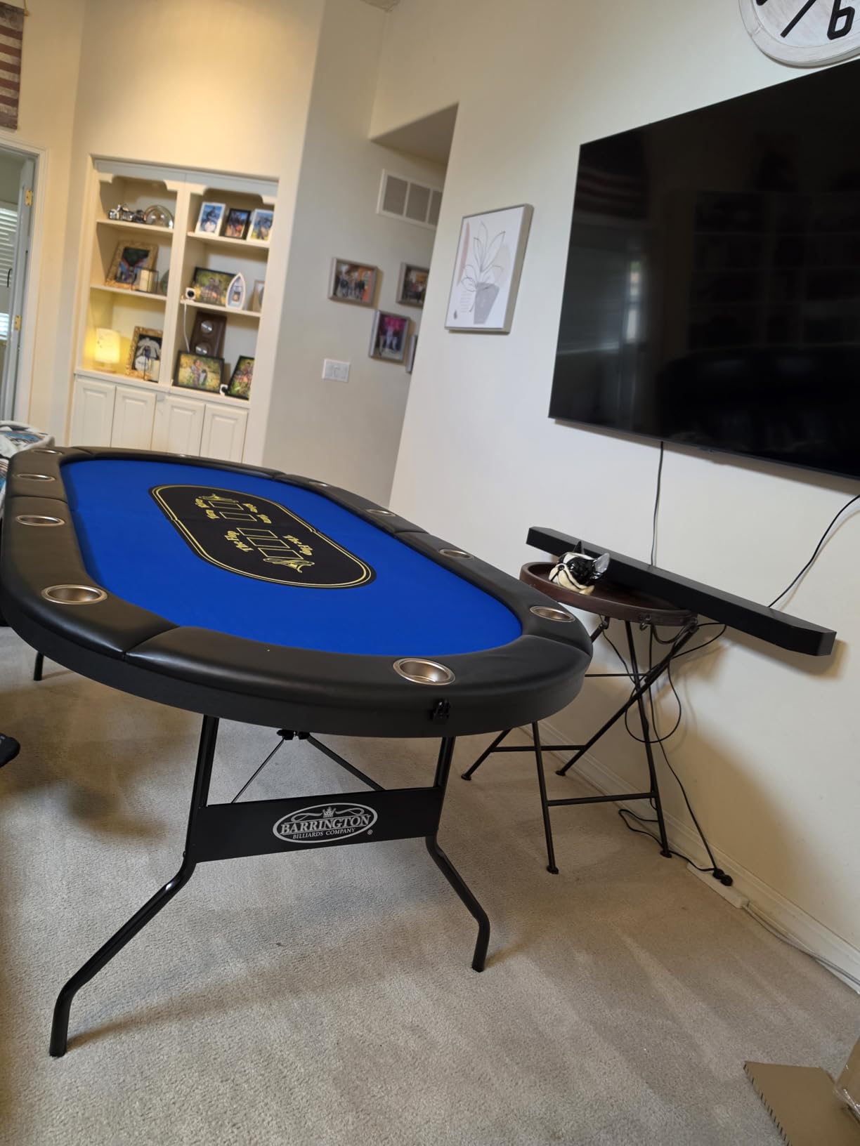 Barrington Poker Multiple Styles Folding Poker Table & Poker Table Top/Dining Table Collection, Durable Padded Rail Tables with Felt Playing Surface, Perfect for Texas Holden Games customer photo 1