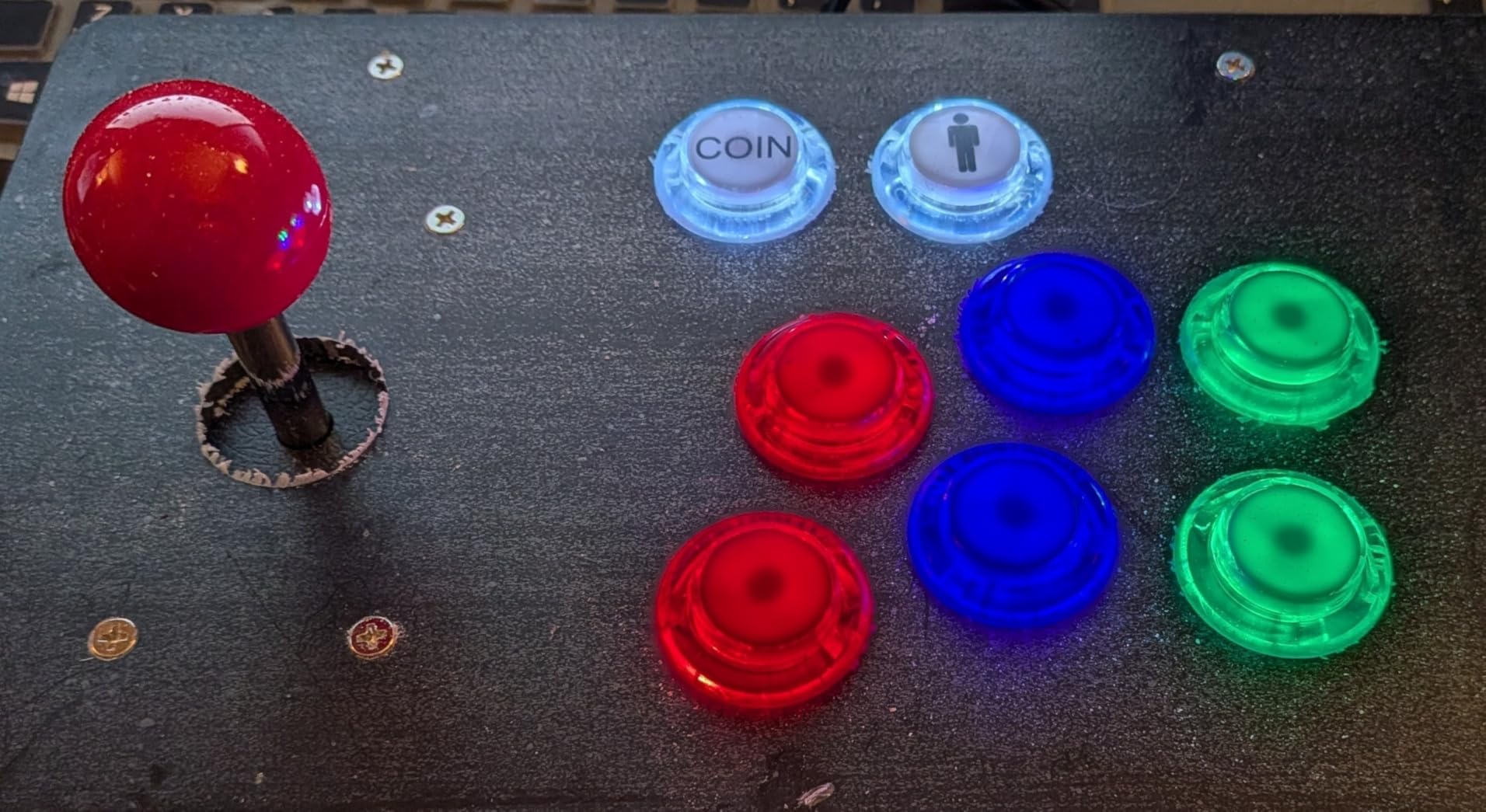 EG STARTS Arcade Buttons 1 Player DIY Kit Joystick 5V LED Arcade Button for Arcade Stick PC Games Mame Raspberry pi | Included 1x Joystick Handle 1x USB Encoder Controller 10x LED Arcade Buttons For Video Games PC MAME Raspberry pi Emulator customer photo 2