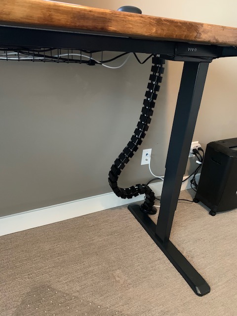 VIVO Under Desk Vertebrae Cable Management Kit, Adjustable Quad Entry Flexible Cord Organizer for Home Office, Black, DESK-AC01C customer photo 1