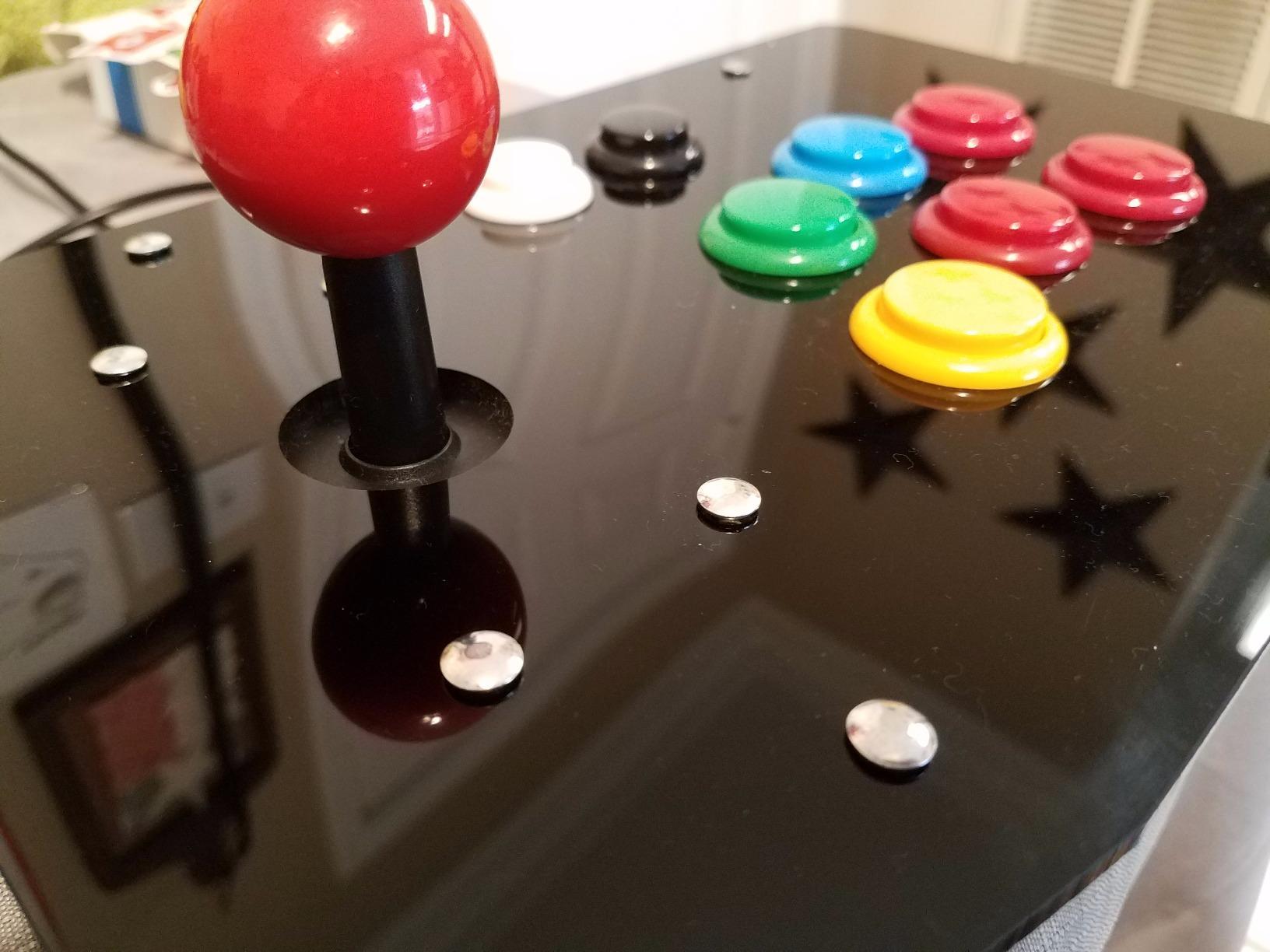 EG STARTS Arcade DIY Kit - USB Encoder to PC Joystick, 8-Way 5-Pin Stick, Chrome LED Illuminated Push Buttons & Coin Buttons for MAME Raspberry Pi customer photo 2
