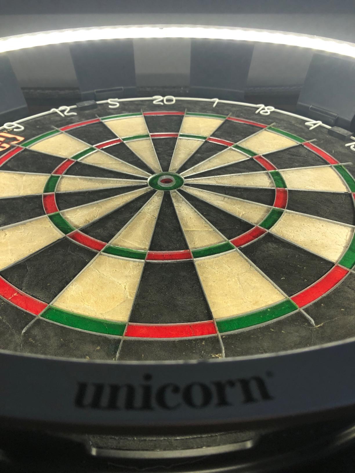 UNICORN Illuminated Dartboard Backboard Surround | Solar Flare | 360 Degrees Non-Glare Lighting | Fits Any Standard Dartboard customer photo 2