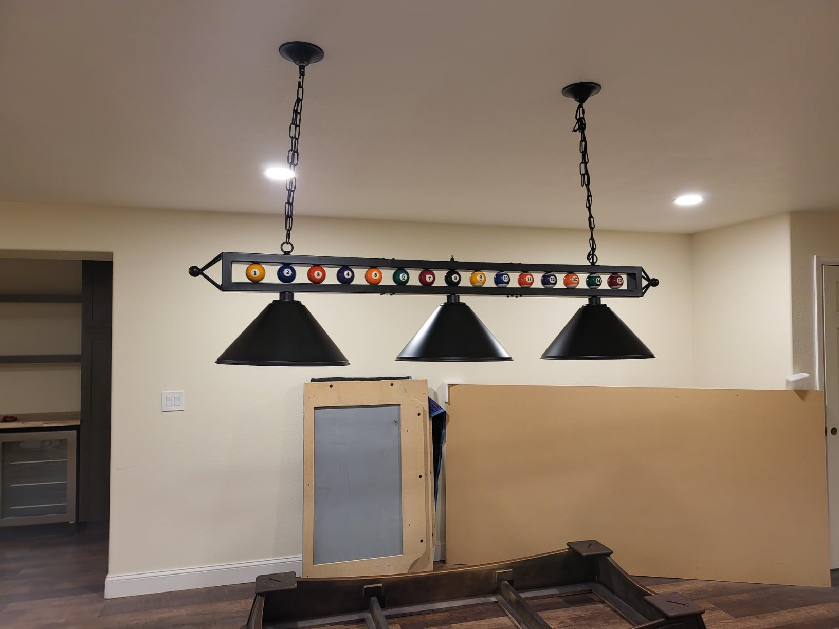 Wellmet 3 Light Billiard Pool Table Lights, 59