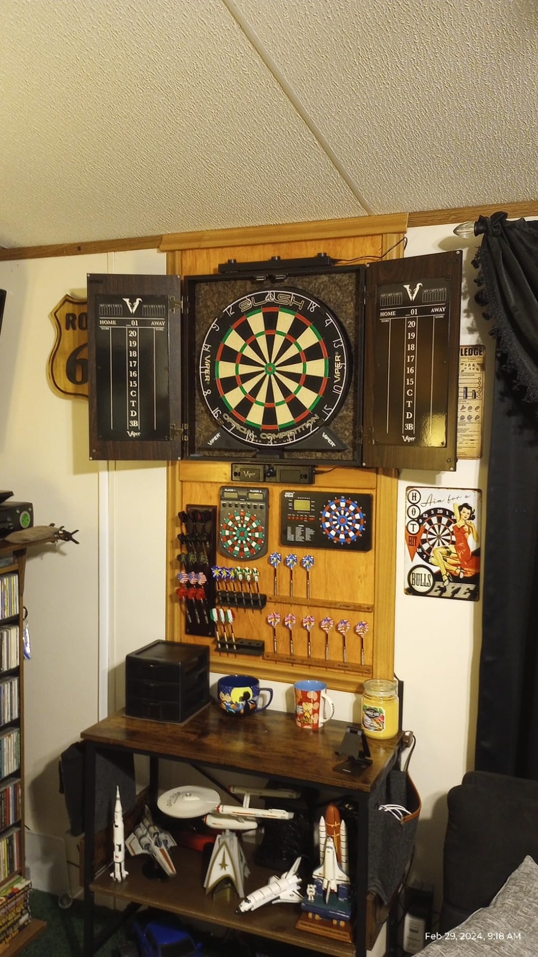 Viper Slash Regulation Professional Bristle Sisal Steel Tip Dartboard - WDF Accredited, 17.75 Inch Face, Self-Healing African Sisal, Staple-Free Bullseye, Magnetic Dart Holders customer photo 2