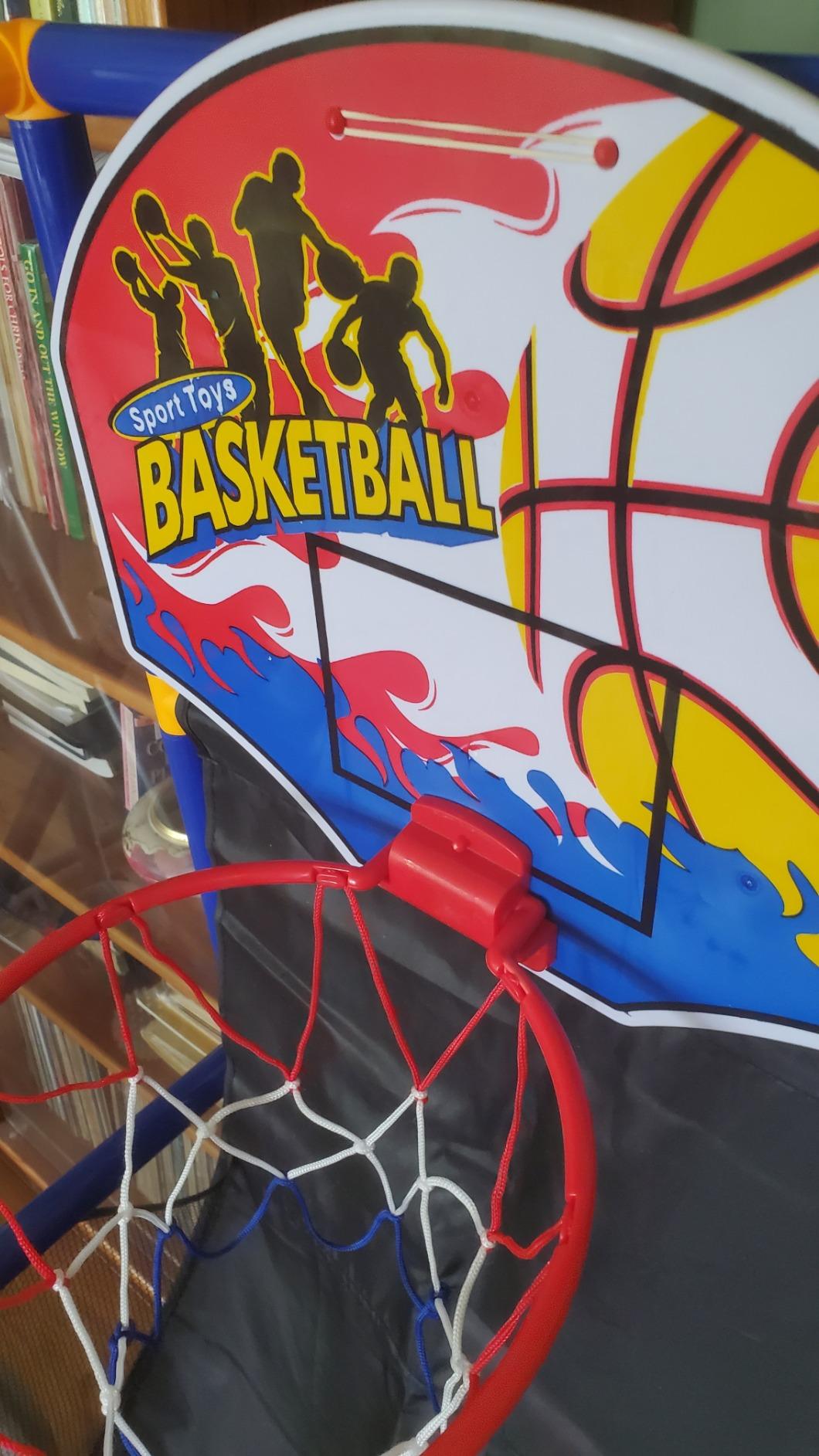 Kiddie Play Arcade Basketball Game Set for Kids 4 Balls and Hoop | Air Pump, Mesh Storage Basket, Indoor & Outdoors Sport Toys customer photo 2