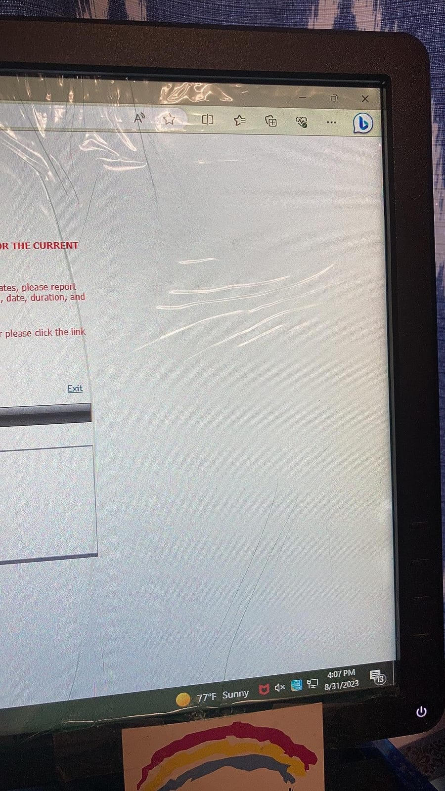 Premium Anti Blue Light and Anti Glare Screen Protector (2 Pack) for 20 inches Monitor - Screen Protector Size is 17.4