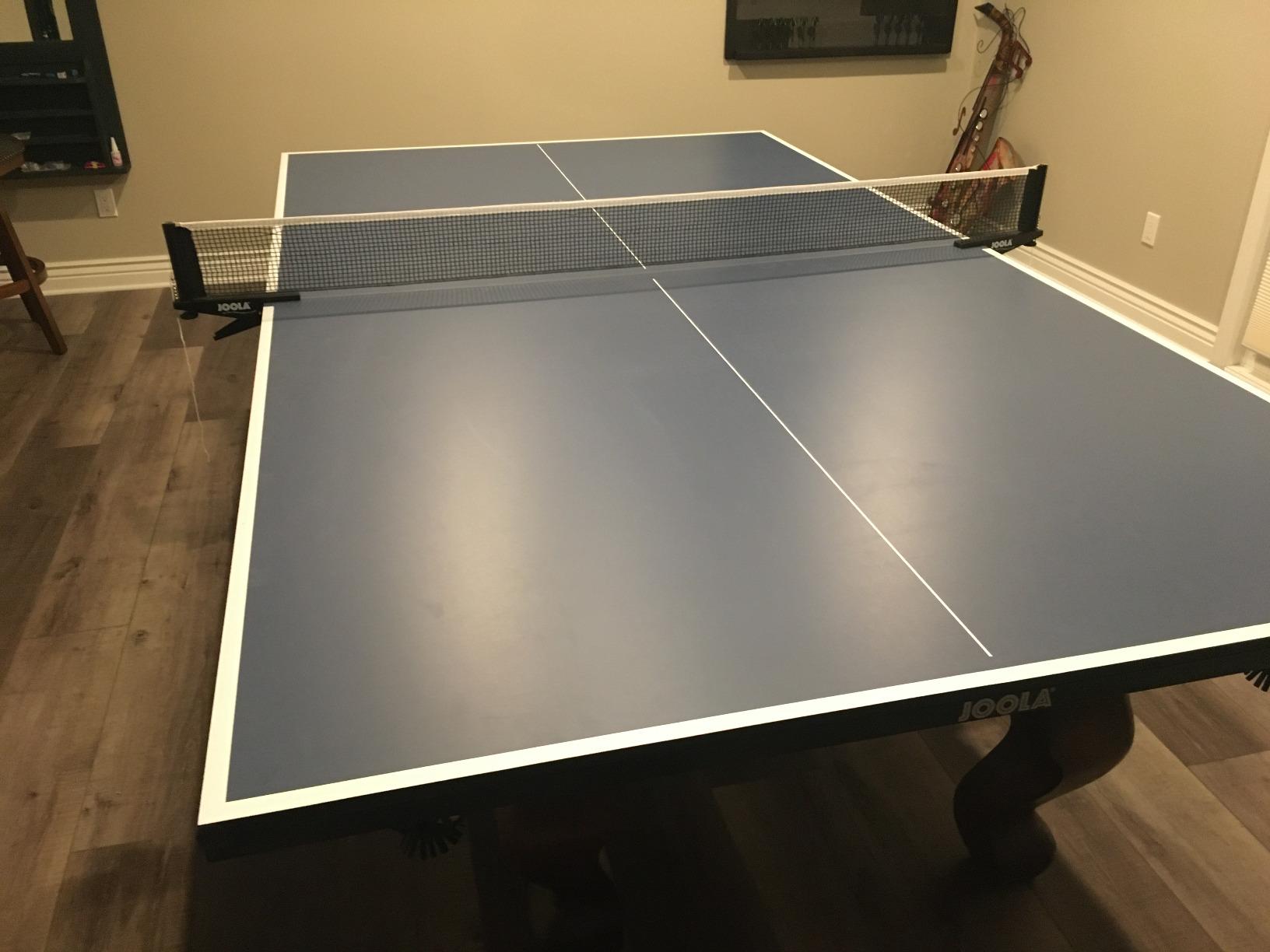 JOOLA Ping Pong Conversion Top with Net Set for Billiard and Pool Tables - Regulation Top Converts Billiards into Ping Pong Table - Includes Foam Padding for Protection - Steel Frame Option customer photo 2