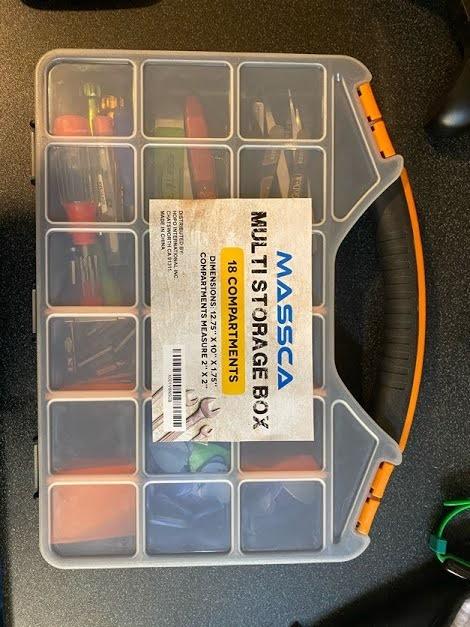 Massca Hardware Organizer Box with Dividers - 18 Compartments Small Parts Organizer with Hinged Lid customer photo 1