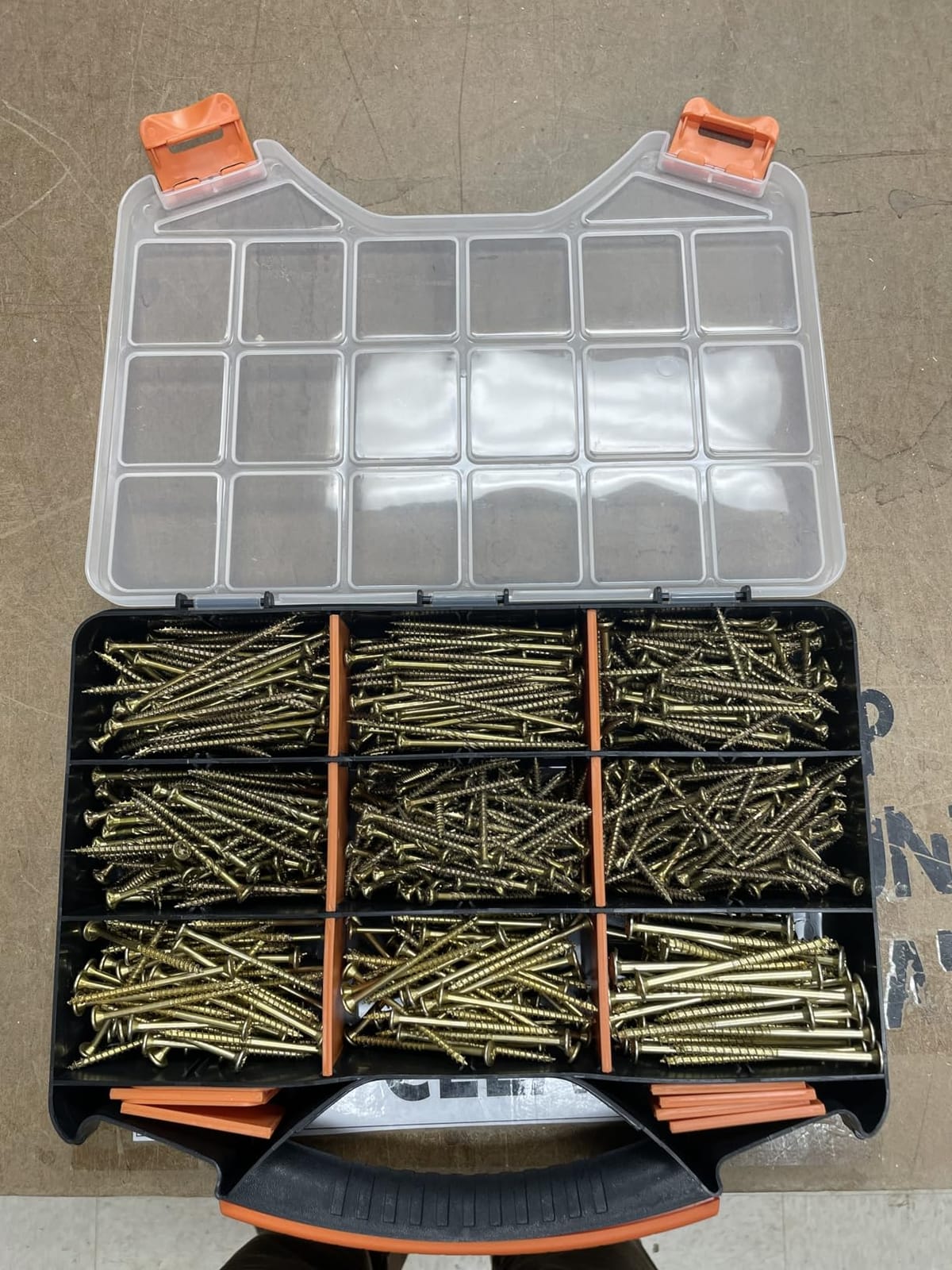 Massca Hardware Organizer Box with Dividers - 18 Compartments Small Parts Organizer with Hinged Lid customer photo 2