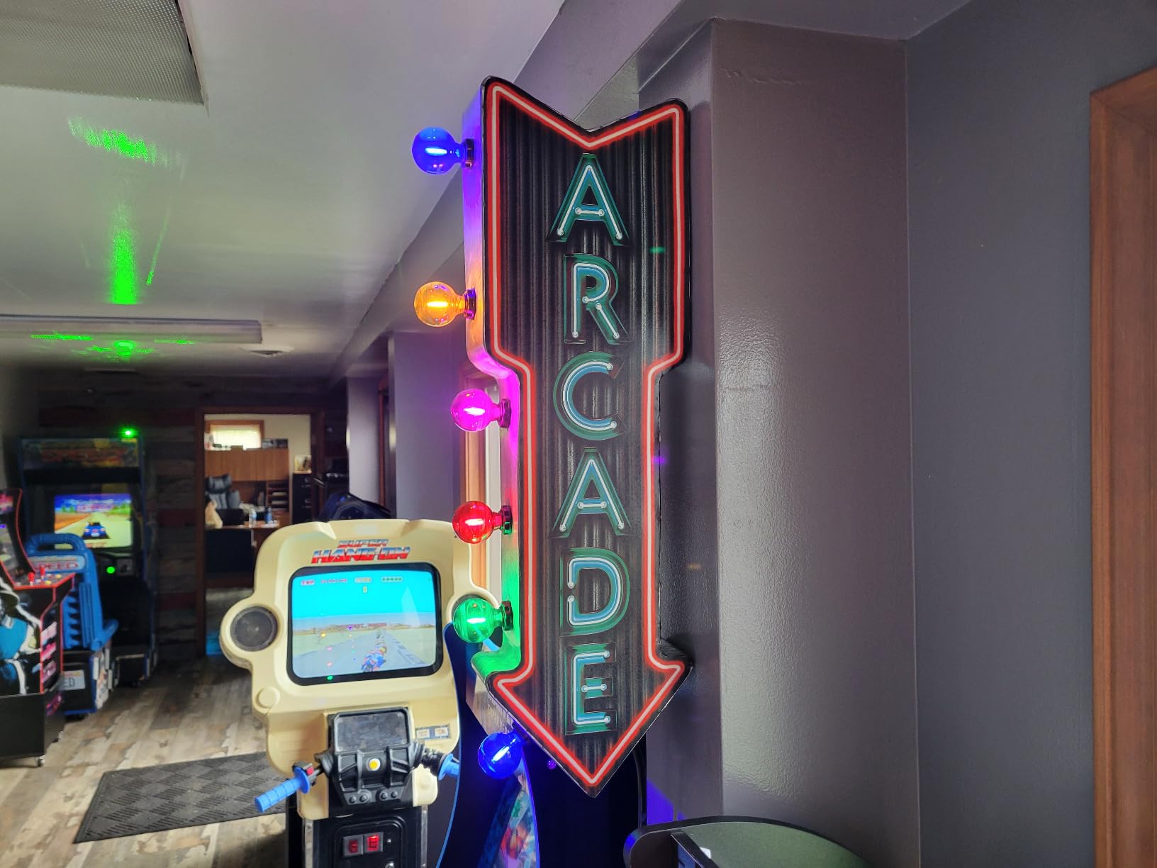 Game Room Double-Sided Marquee Sign With Vintage Print And LED Bulbs Retro Inspired Decor For The Home (25