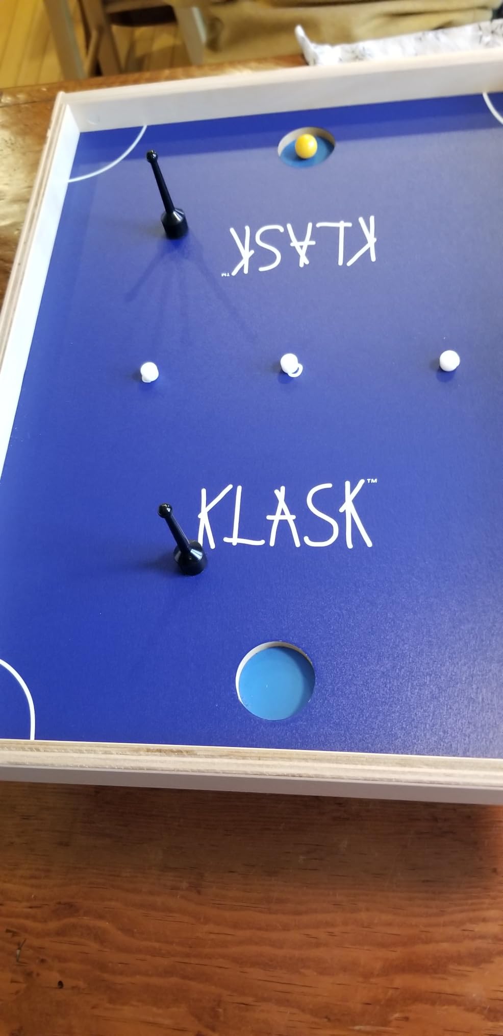 KLASK Magnetic Tabletop Game - Half Air Hockey, Half Foosball, 4 Players 8+ customer photo 1
