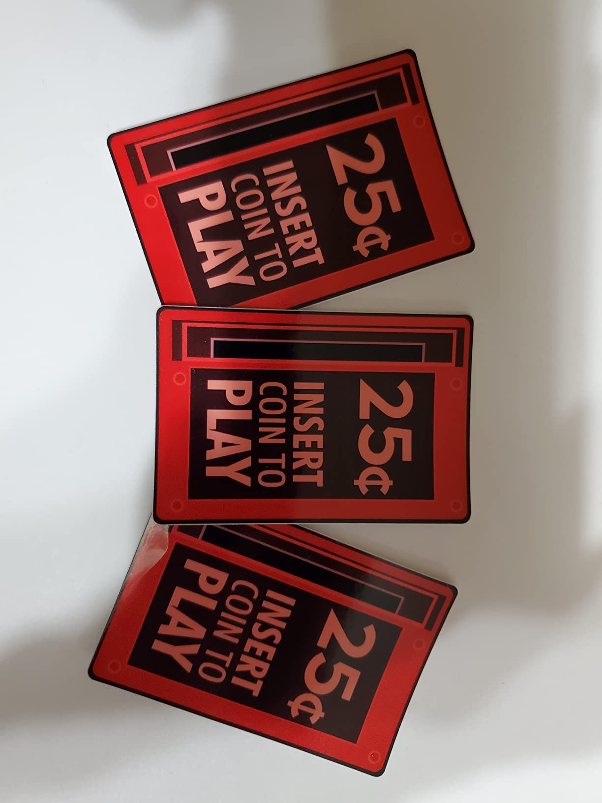 3 Pack Insert Coin to Play Pinball Video Game Arcade Decal 2
