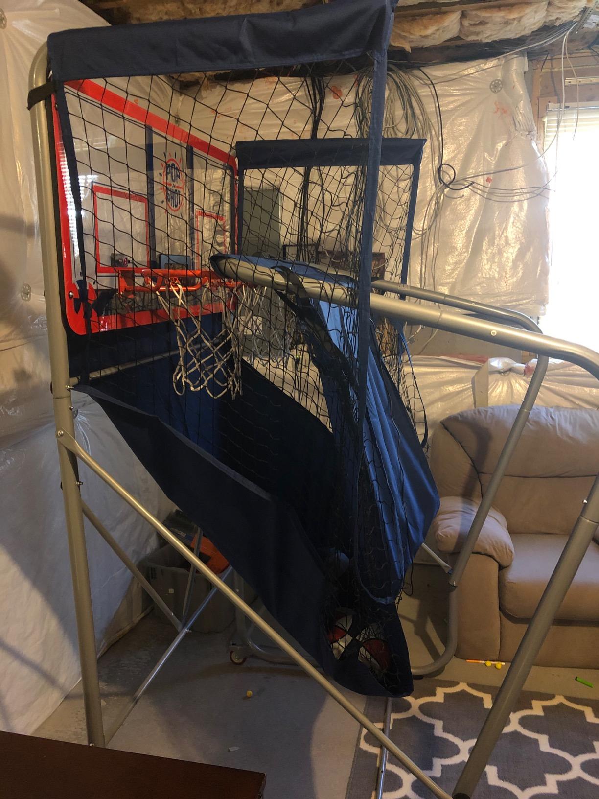 Pop-A-Shot Indoor/Outdoor Dual Shot | Weather Resistant Arcade Basketball | Weather Resistant Dual Electronic Arcade Basketball Game, with 7 Balls, 16 Game Modes, Large LED Scoreboard, Foldable Ramp customer photo 2