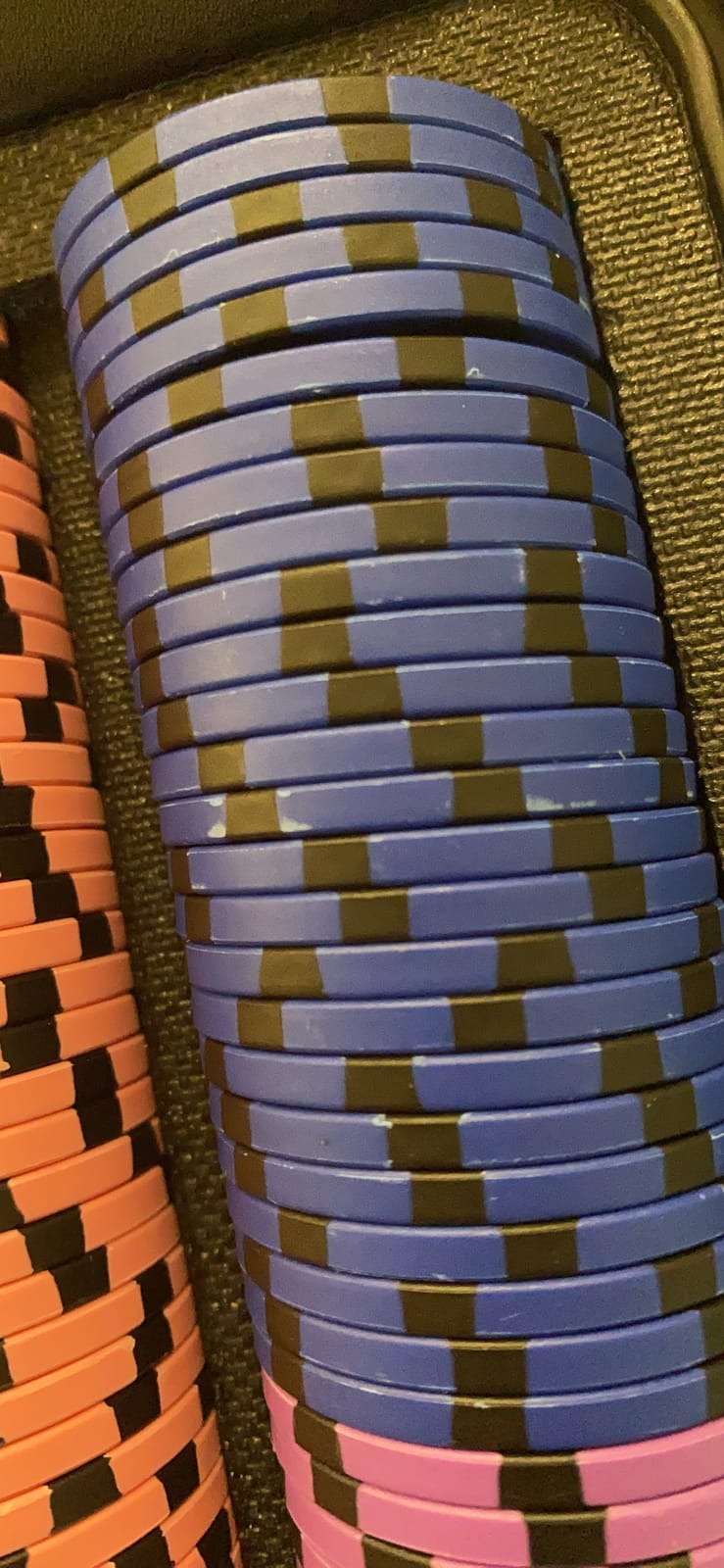 SLOWPLAY Nash Clay Poker Set, 14g&40mm Poker Chips for Texas Hold'em | Black Gold Edition; 300 pcs Numbered Full Set; premium case with PC Shell; clay composite poker chips; Art Deco style customer photo 2
