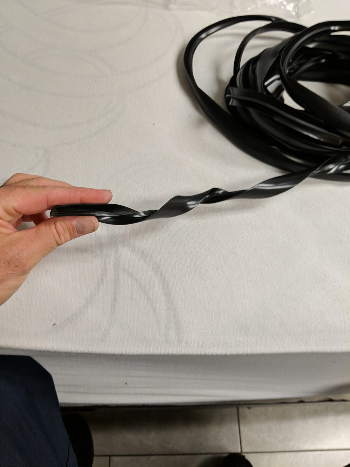 Muzata 25FT Black T Molding Trim M023 | Flexible & Durable Material, Perfect Fit for 3/4