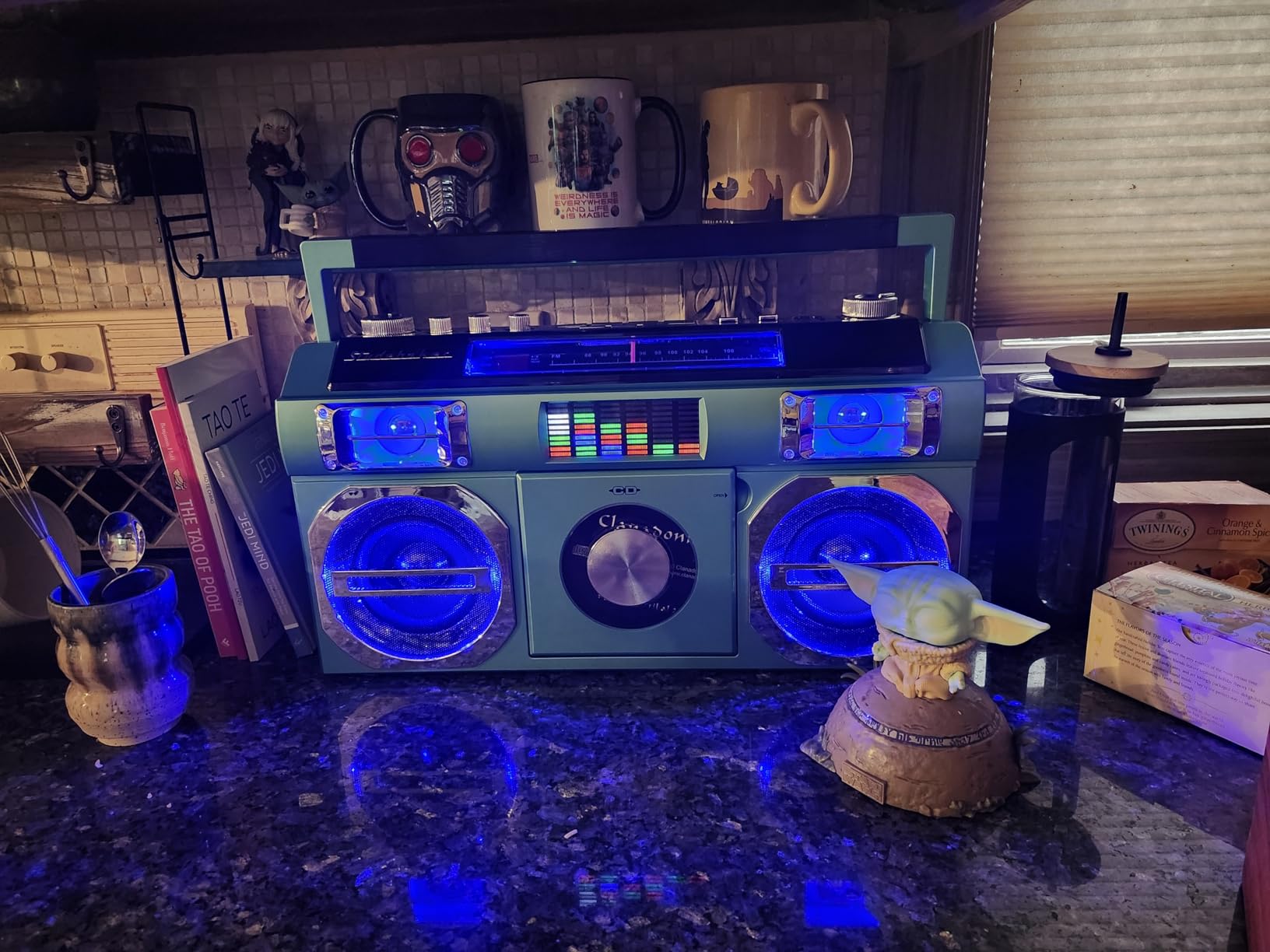Studebaker SB2145RG 80's Retro Street Bluetooth Boombox with FM Radio, CD Player, LED EQ, 10 Watts RMS Power and AC/DC in Rose Gold customer photo 2
