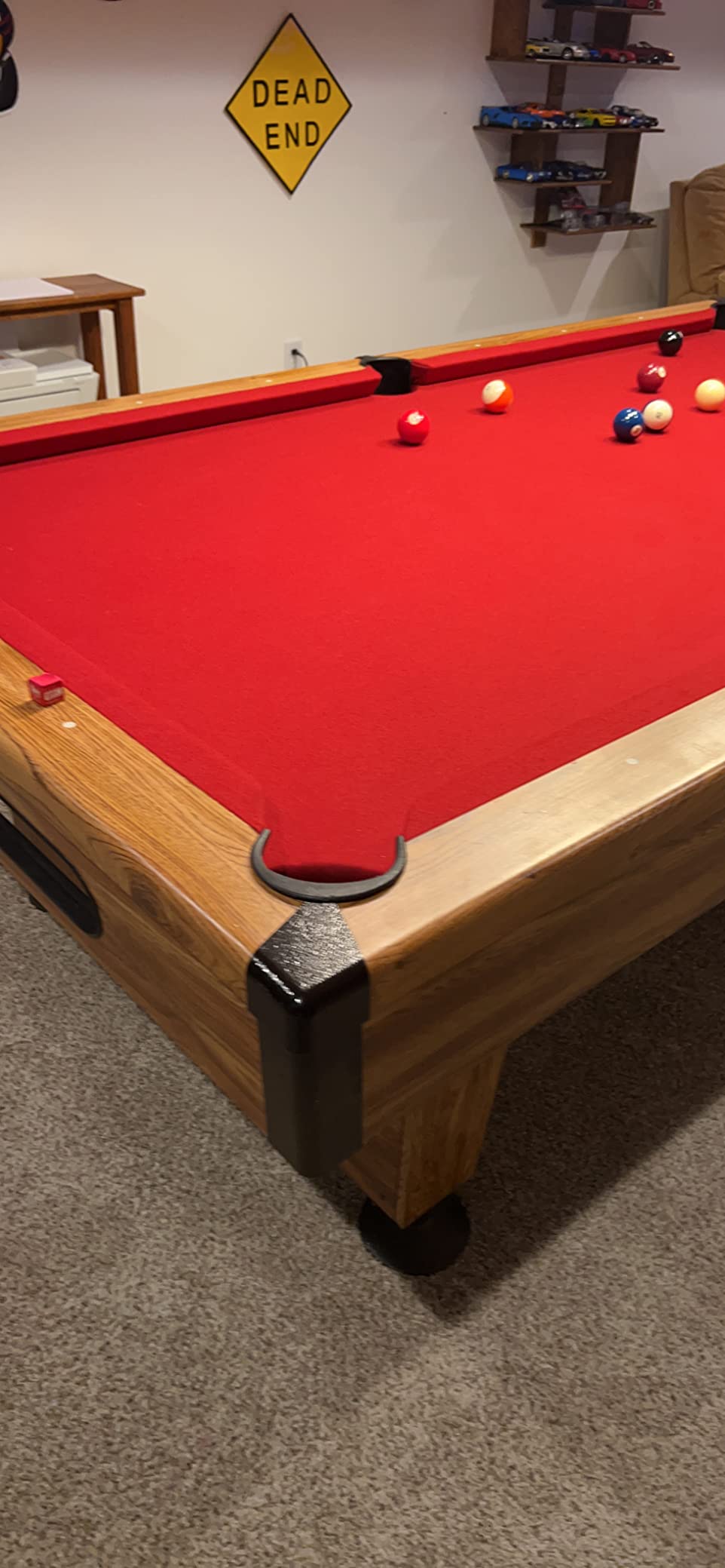 Accuplay 20 oz Pre Cut Pool Table Felt - Choose for 7, 8 or 9 Foot Table. English Green, Spurce Green, Blue, Navy, Red, Burgundy, Gray, Tan, or Black customer photo 1