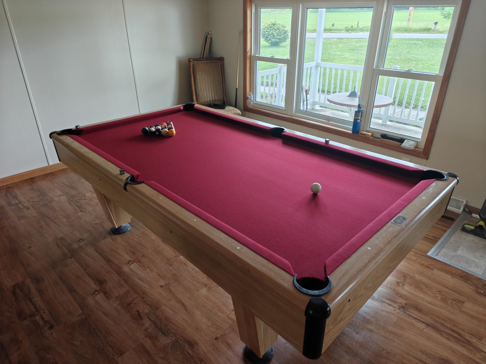 Accuplay 20 oz Pre Cut Pool Table Felt - Choose for 7, 8 or 9 Foot Table. English Green, Spurce Green, Blue, Navy, Red, Burgundy, Gray, Tan, or Black customer photo 2