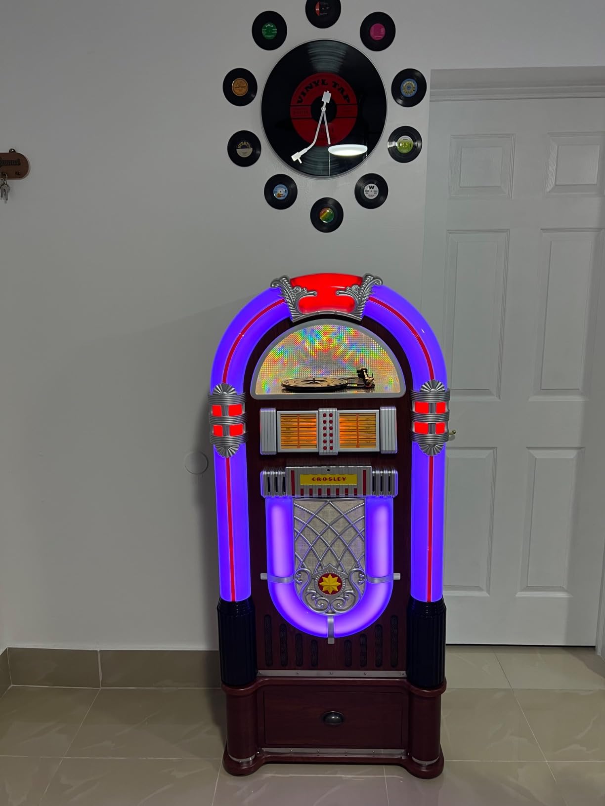 Crosley ST15-WA Jukebox Stand for Full Size CR1215A Jukeboxes, Walnut customer photo 1