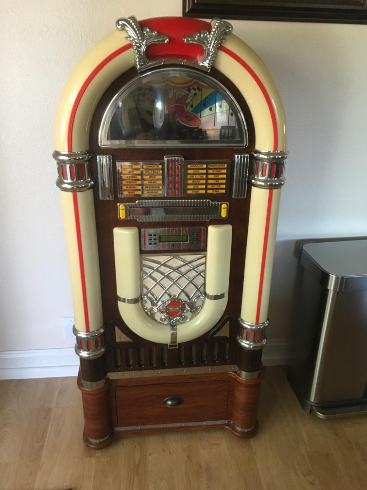 Crosley ST15-WA Jukebox Stand for Full Size CR1215A Jukeboxes, Walnut customer photo 2