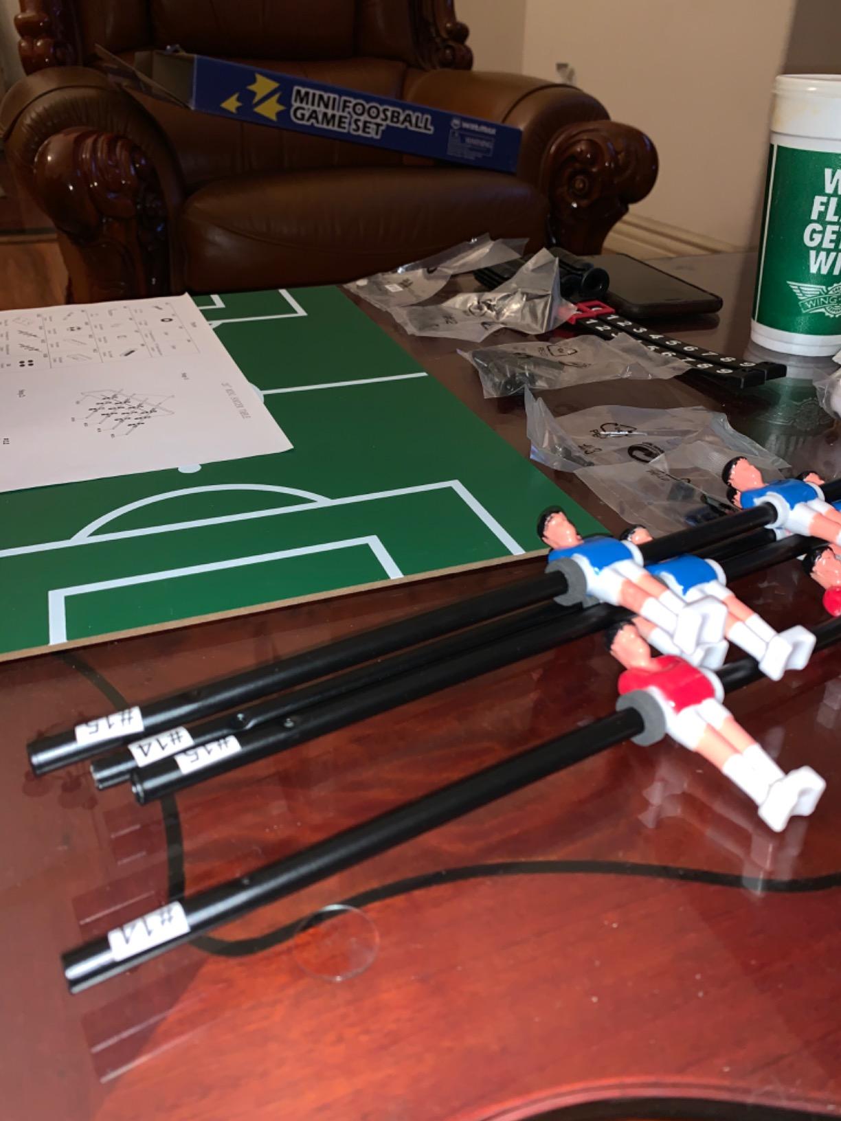 WIN.MAX Mini Foosball Table (Upgrade) 20-Inch Adult Size Easy to Store | Foosball Table Top Football/Soccer Game Table customer photo 1