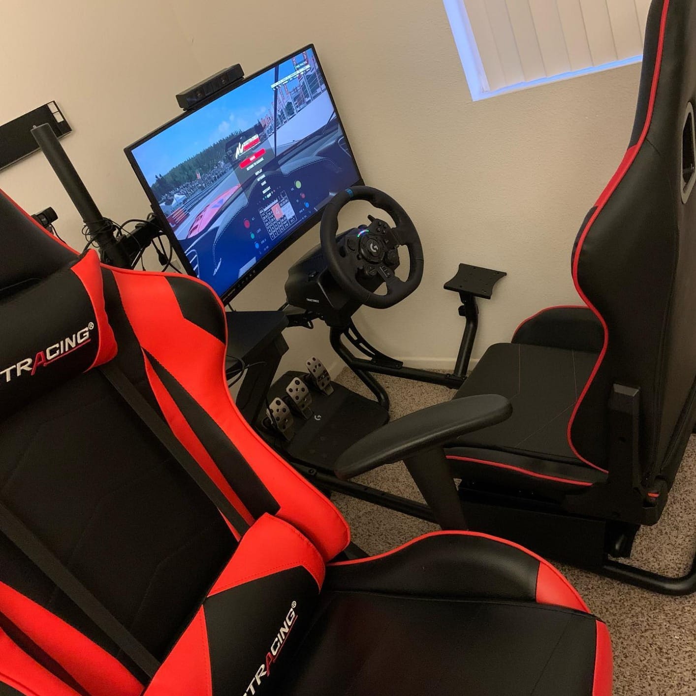 VIVO Racing Simulator Cockpit with Wheel Stand, Gear Mount, Chair and Frame Only, Fits Logitech, Thrustmaster, Fanatec, Compatible with Xbox One, PlayStation, PC customer photo 2