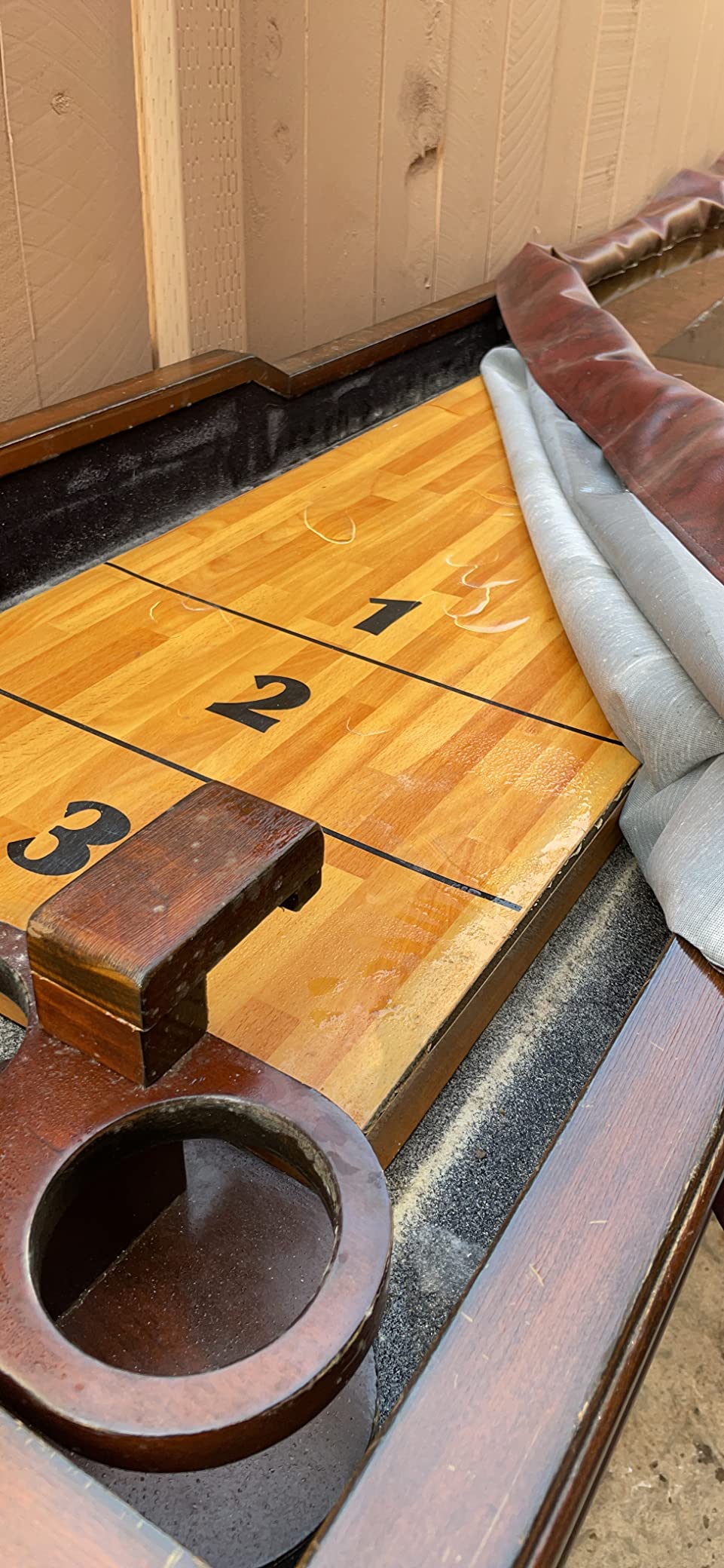 Waterproof Shuffleboard Table Cover for Shuffleboard Table 9ft or 12ft Heavy Duty Leatherette Furniture Cover customer photo 1