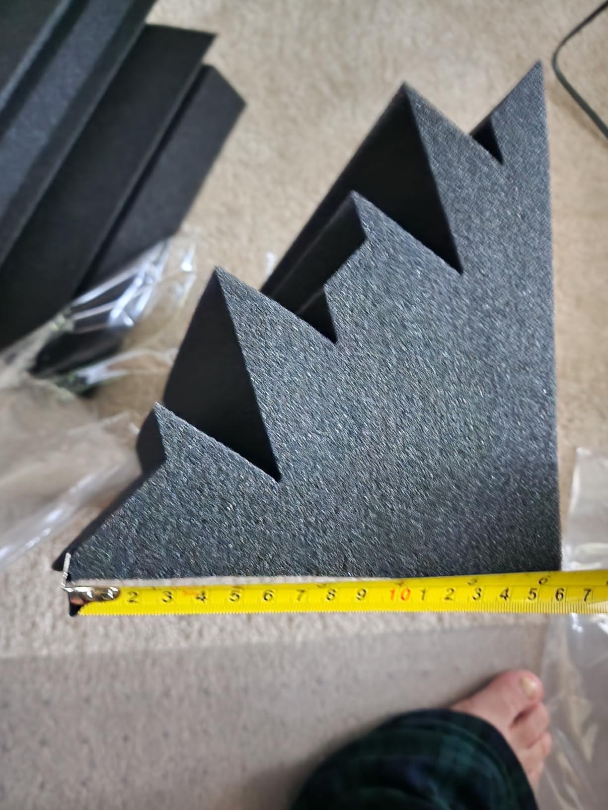 8 Pack - Bass Traps Acoustic Foam Corner, 8''x8''x12'' Black Bass Traps Corner Studio Foam, High Density and Fire-Proof Acoustic Panels Recording Studio Acoustical Treatments customer photo 1
