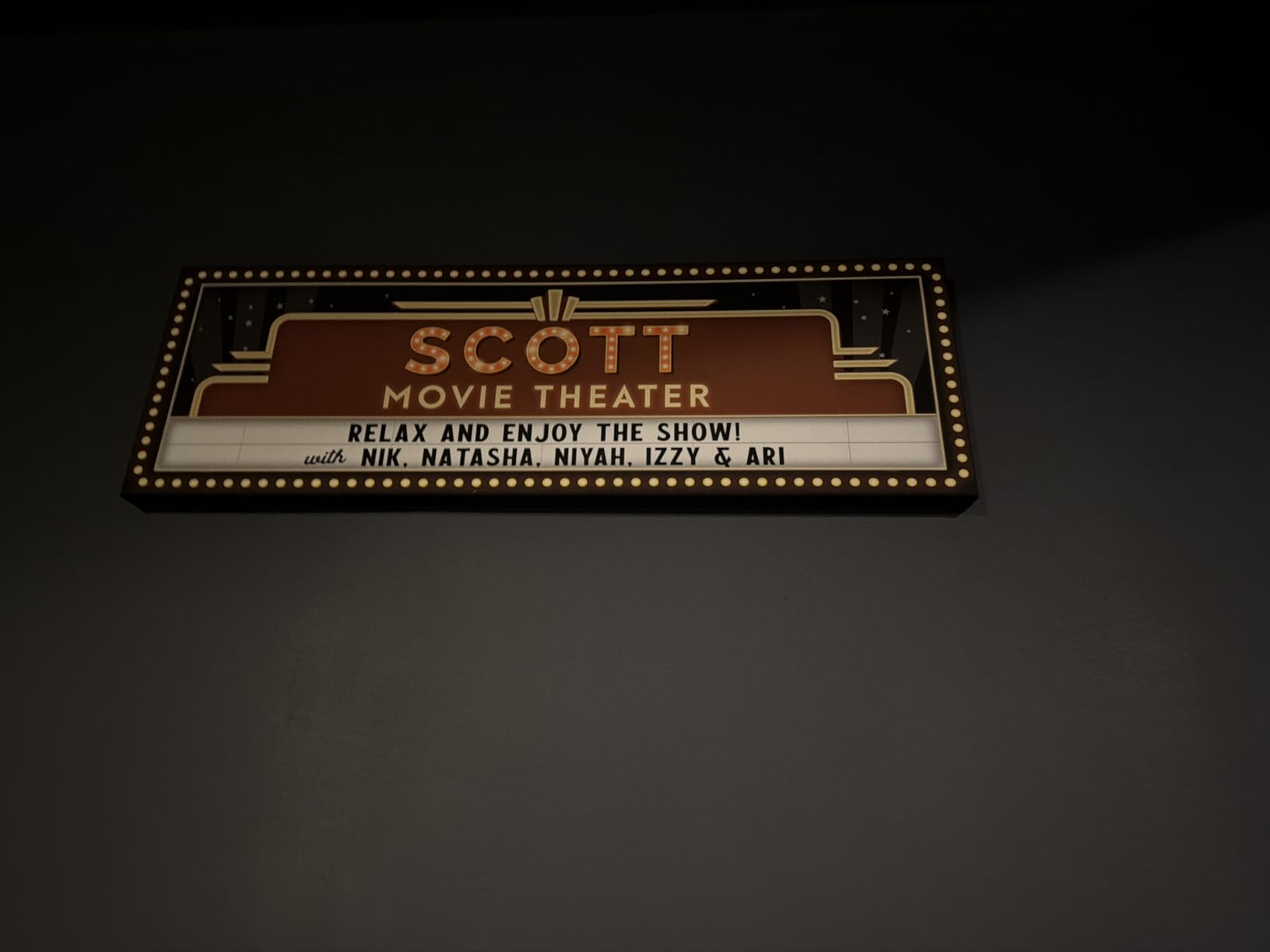 Personalized Vintage Home Movie Theater Marquee Canvas Wall Art Custom customer photo 2