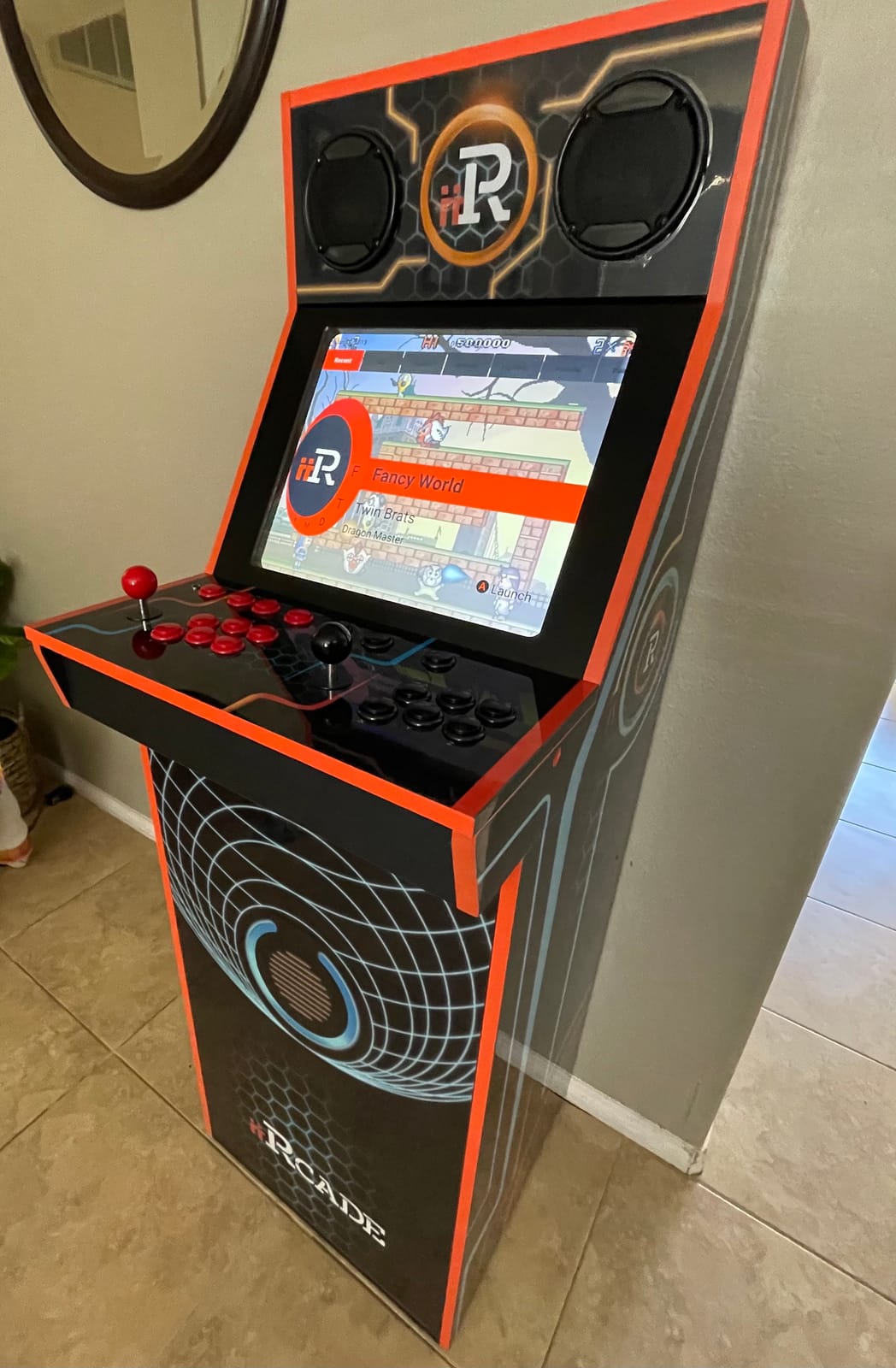 Premium Bartop Arcade Console Original Design 64GB Memory w/Expandable Game Library Wifi, Bluetooth, Sanwa-like Controls. Pre-Loaded With 11 Games Including Dragon's Lair, Beach Buggy Racing and more! customer photo 2