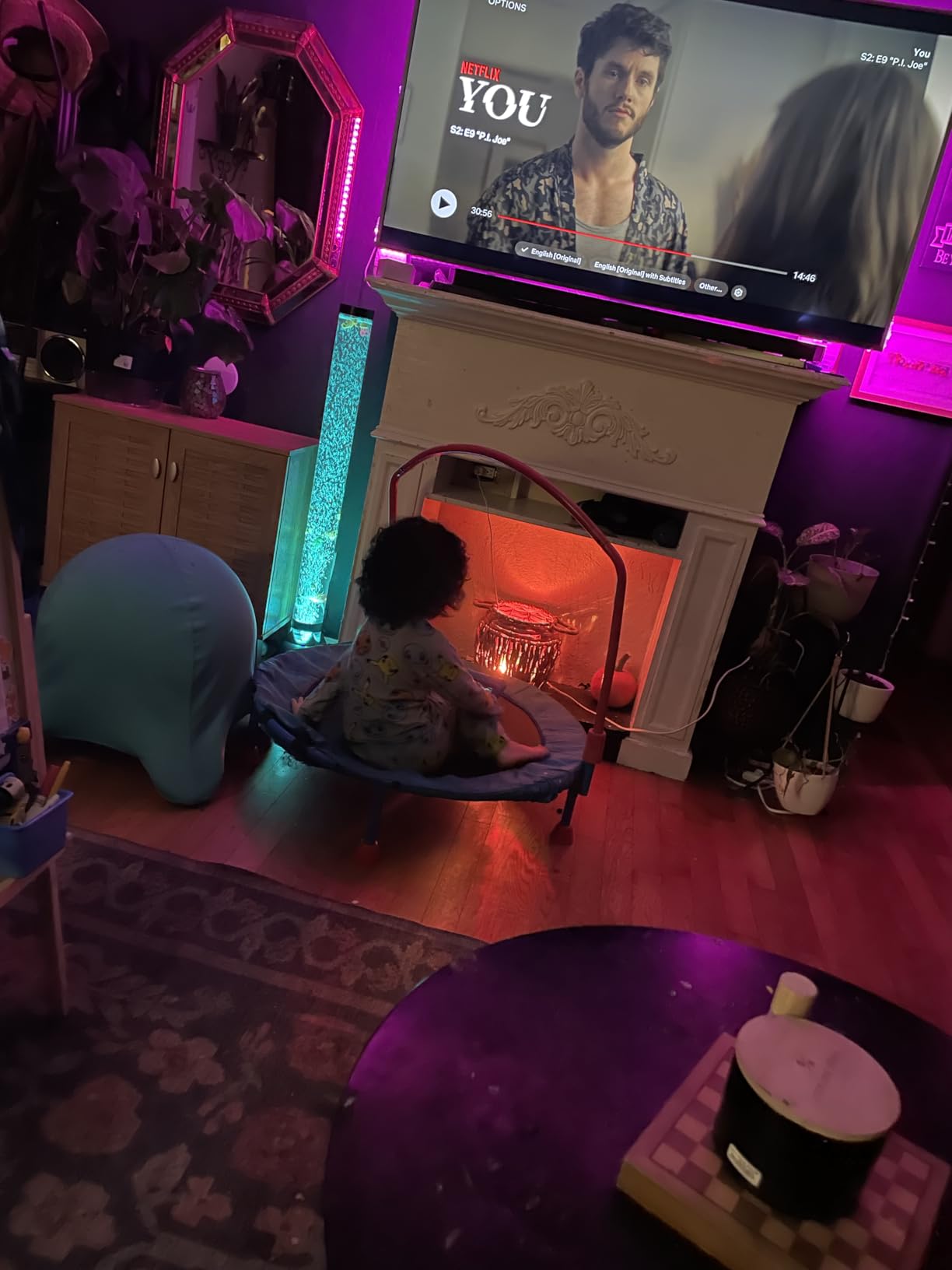 Brewish 4FT Sensory LED Water Bubble Fish Tube Floor Lamp with Wall Bracket, 16 Color Changing Light & 4 Modes, Fake Aquarium Night Light, Home Decor & Gift for Kids, Autism - Remote Control & 12 Fish customer photo 1