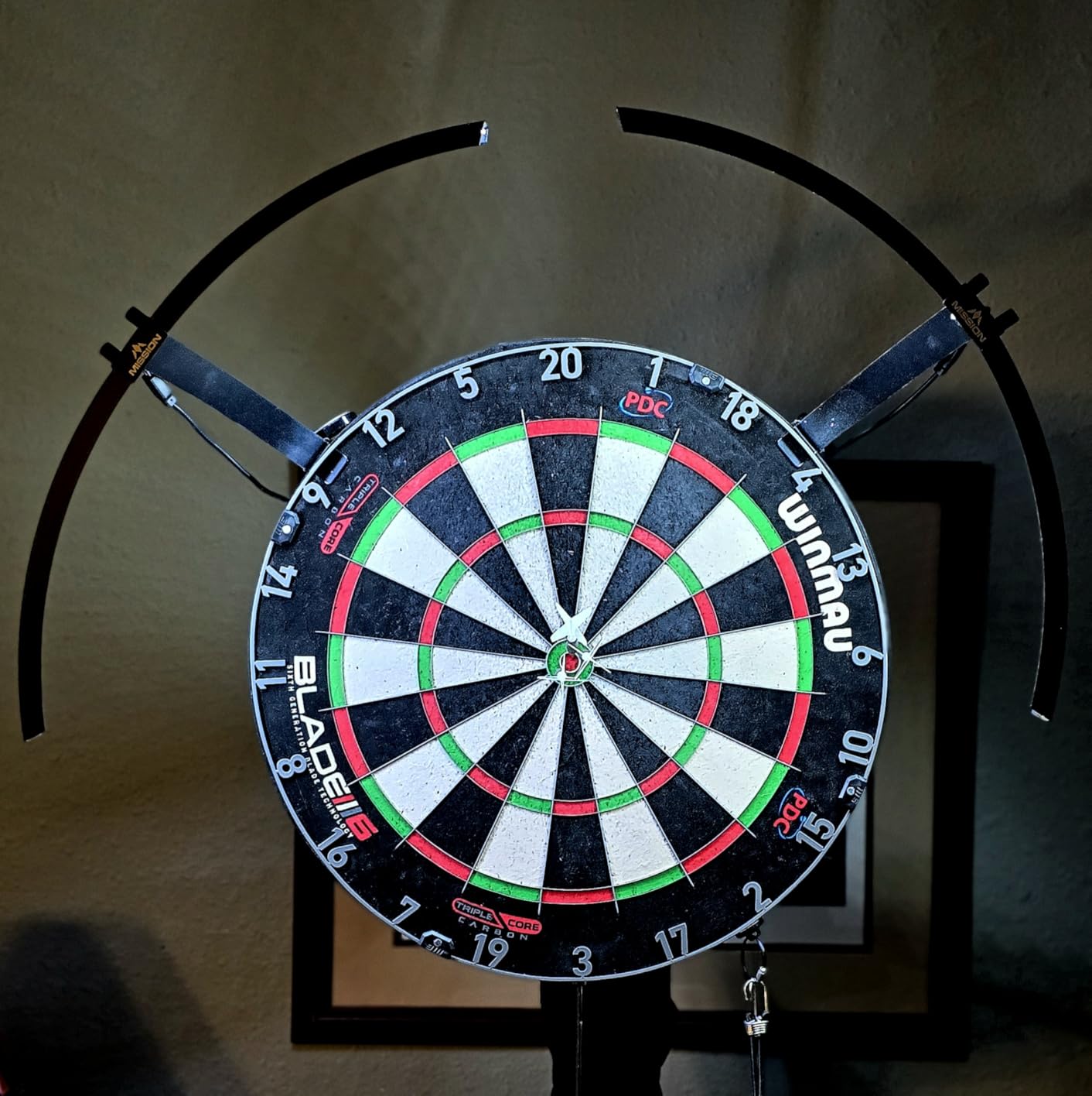 Mission Darts TOR100 Torus 100 | Dart Board LED Folding Portable Dartboard Travel Lighting System customer photo 1