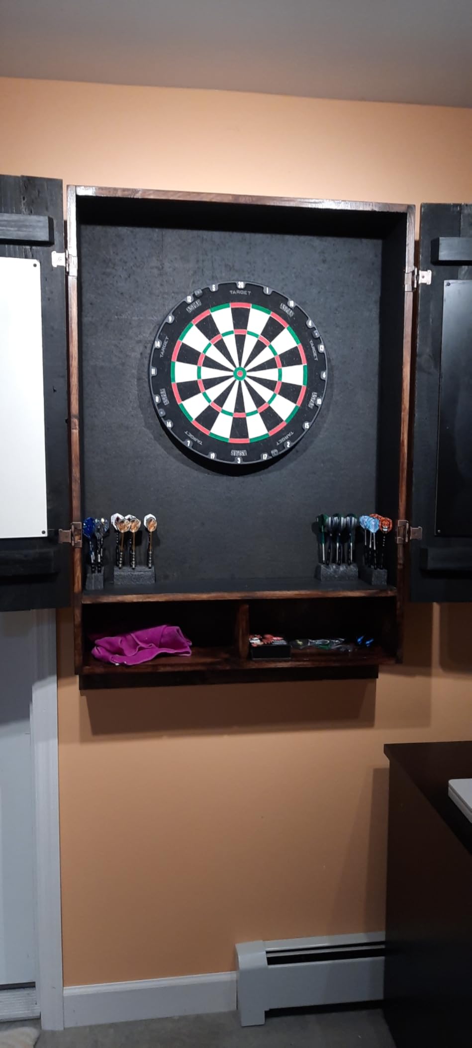Target Darts Aspar Dart Board - Steel Tip Dartboard with Self Recovering Sisal Bristles & Rotational Score Ring - Thin Wire Regulation Competition Size Dart Board Set - Professional Darts Accessories customer photo 2