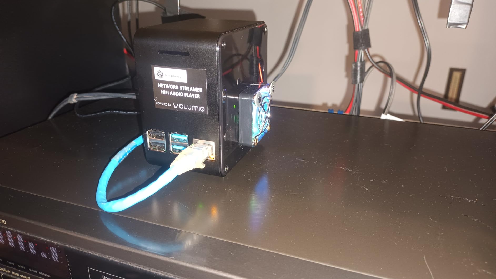 ElectroCookie Raspberry Pi 4 Case, Aluminum Mini Tower Case with Cooling Fan and Color Changing Ambient Light customer photo 1