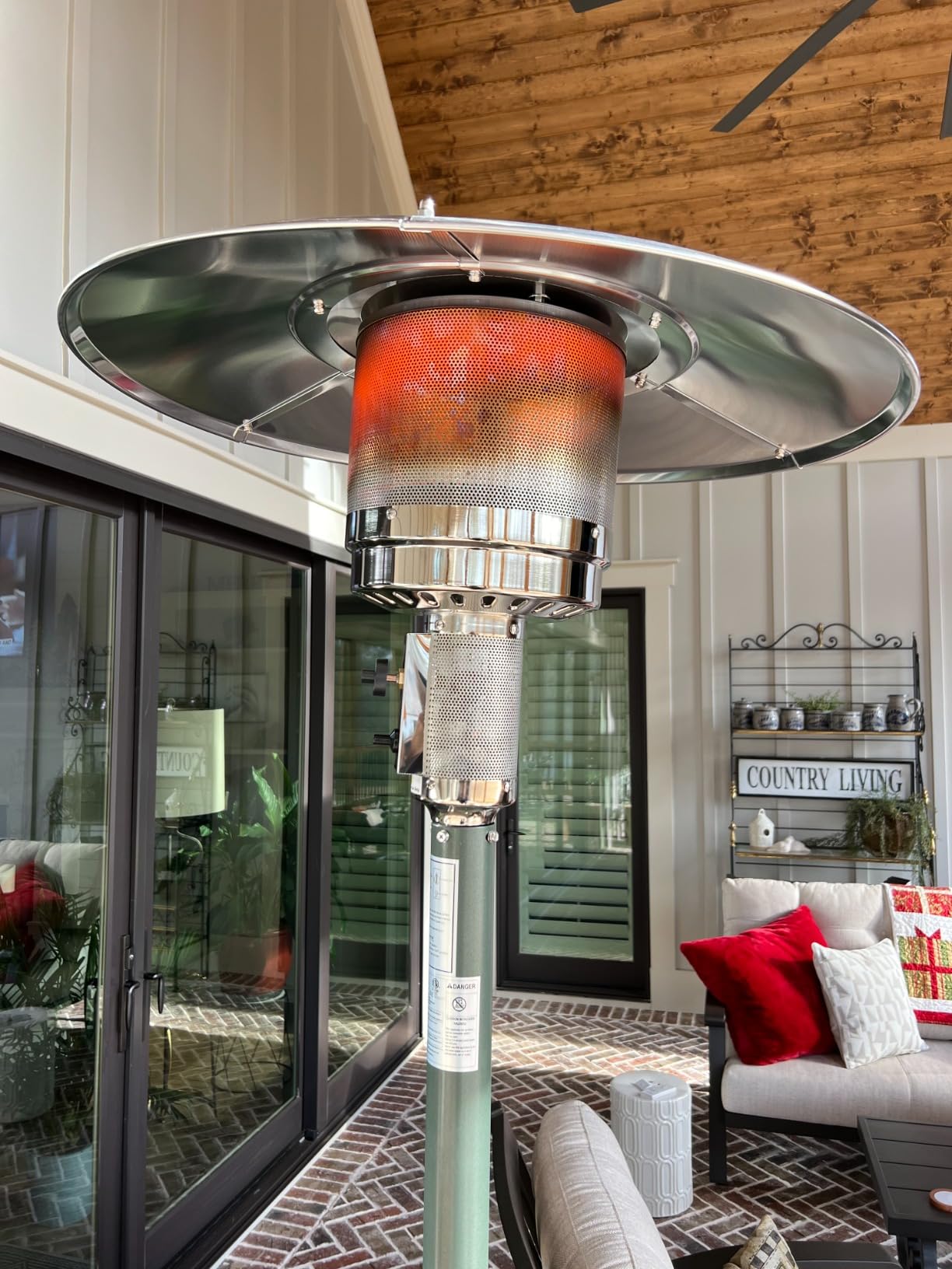 EAST OAK 50,000 BTU Patio Heater with Sand Box, Table Design, Double-Layer Stainless Steel Burner, Wheels, Triple Protection System, Outdoor Heater for Home and Residential, Polar Night customer photo 2