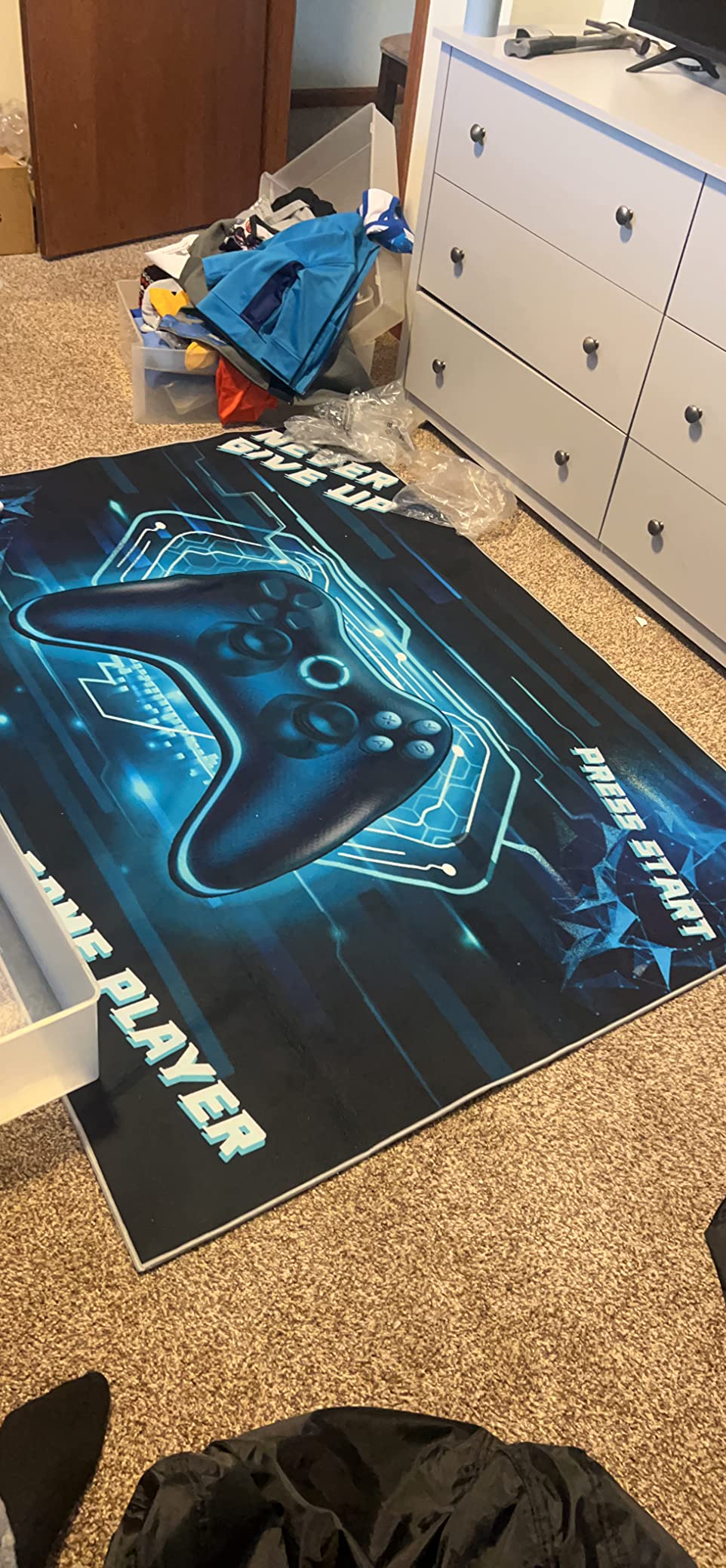 Gamer Rugs for Boys Bedroom Cartoon Painting Gaming Rug for Teens Cool Game Room Decor Gaming Carpet, 2'x3' customer photo 1