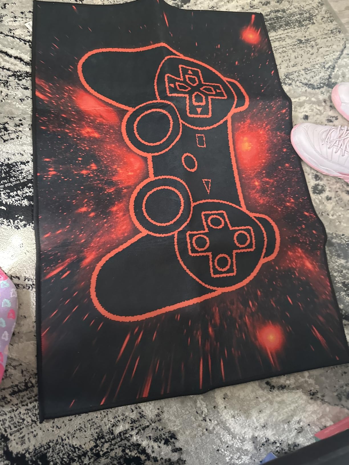 Gamer Rugs for Boys Bedroom Cartoon Painting Gaming Rug for Teens Cool Game Room Decor Gaming Carpet, 2'x3' customer photo 2