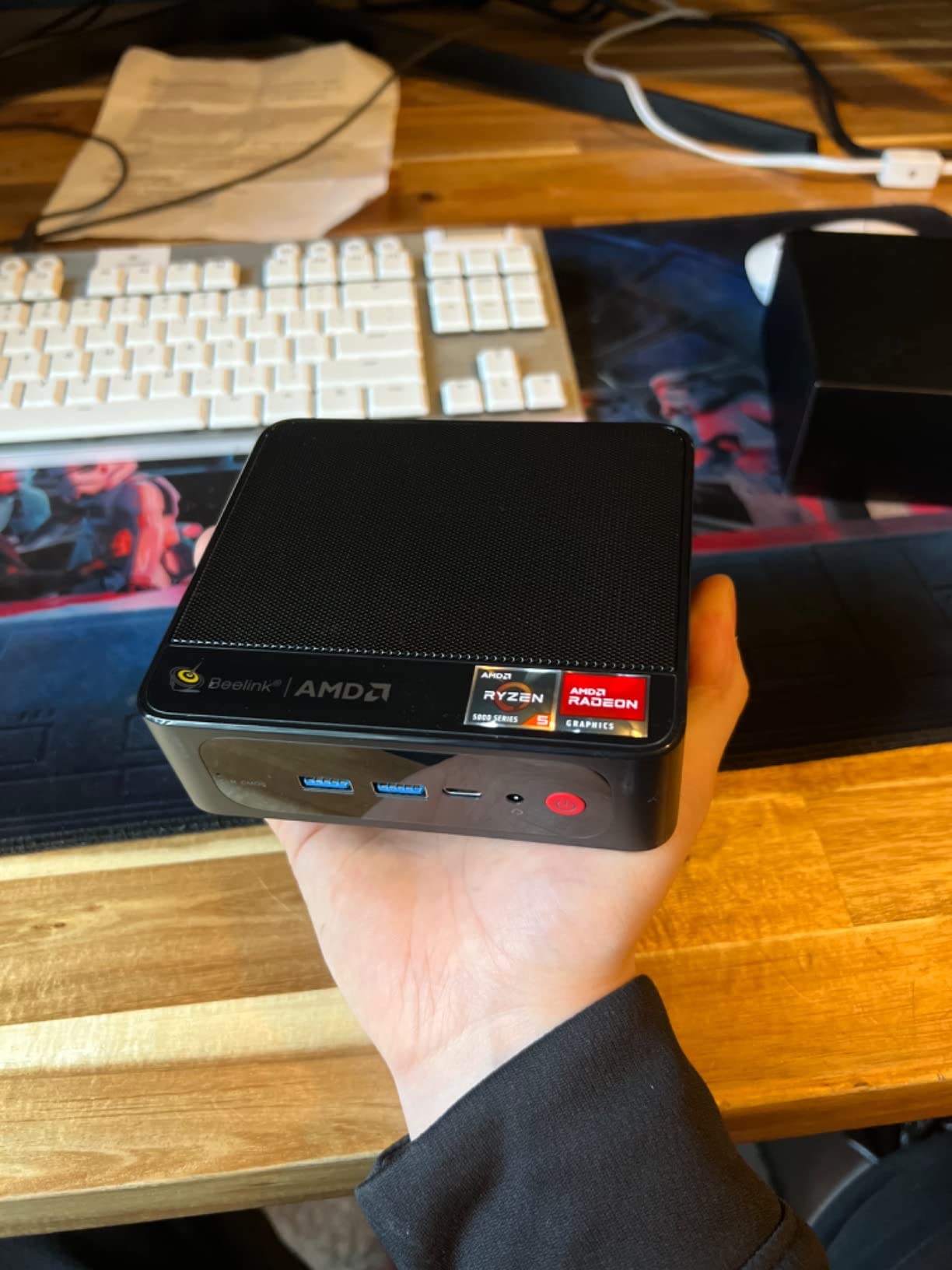 Beelink SER3 Mini PC, AMD Ryzen 3 3200U(up to 3.5GHz) 2C/4T | Mini Computer 16GB DDR4 RAM 500GB SSD, Mini Desktop Computer 4K@60Hz Dual HDMI Display WiFi6/BT5.2/WOL/HTPC/W-11 Pro customer photo 2