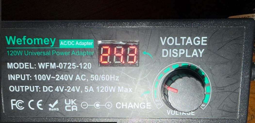 120W Universal Power Supply 3V~24V 5A Adjustable Multi Voltage Adapter | Adjustable AC DC Charger with LED Voltage Display, 14 Tips, Polarity Converter for LED Strip Household Electronics DIY customer photo 2