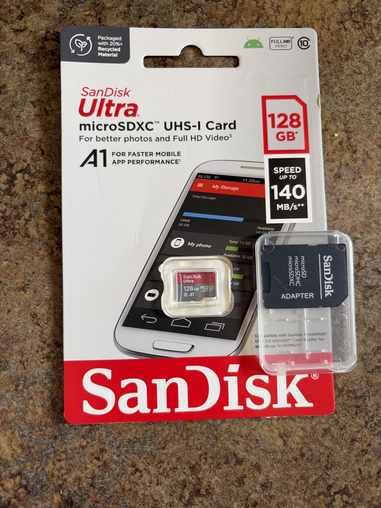 SanDisk 256GB Ultra microSDXC UHS-I Memory Card with Adapter - Up to 150MB/s, C10, U1, Full HD, A1 customer photo 2