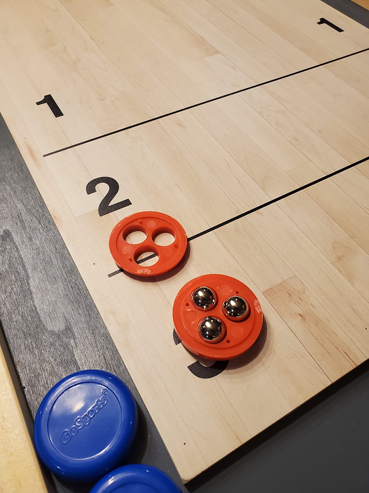 GoSports 6 ft Tabletop Shuffleboard and Curling 2 in 1 Game with 8 Pucks and Tote Bag customer photo 1